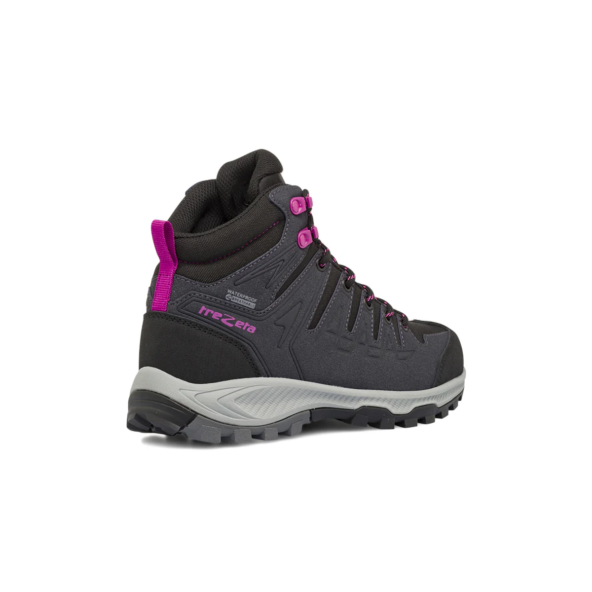Scarponcini da donna neri per hiking con dettagli rosa Trezeta Rumble Mid W'S - Image 3
