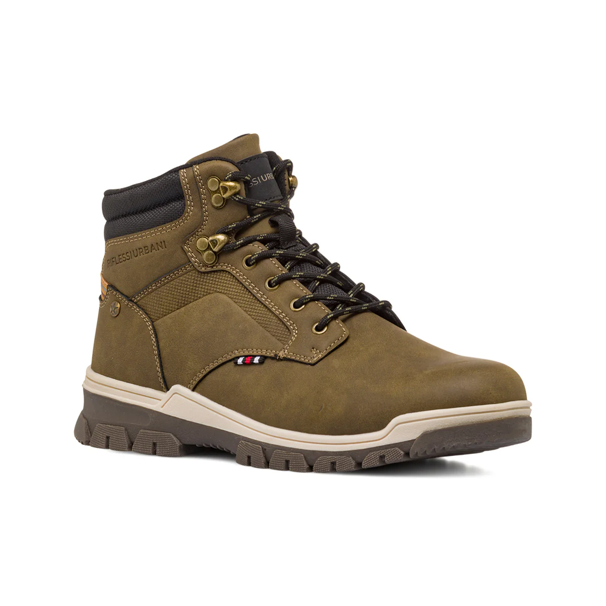 Scarponcini da uomo khaki con cuciture a vista Riflessi Urbani - Image 2