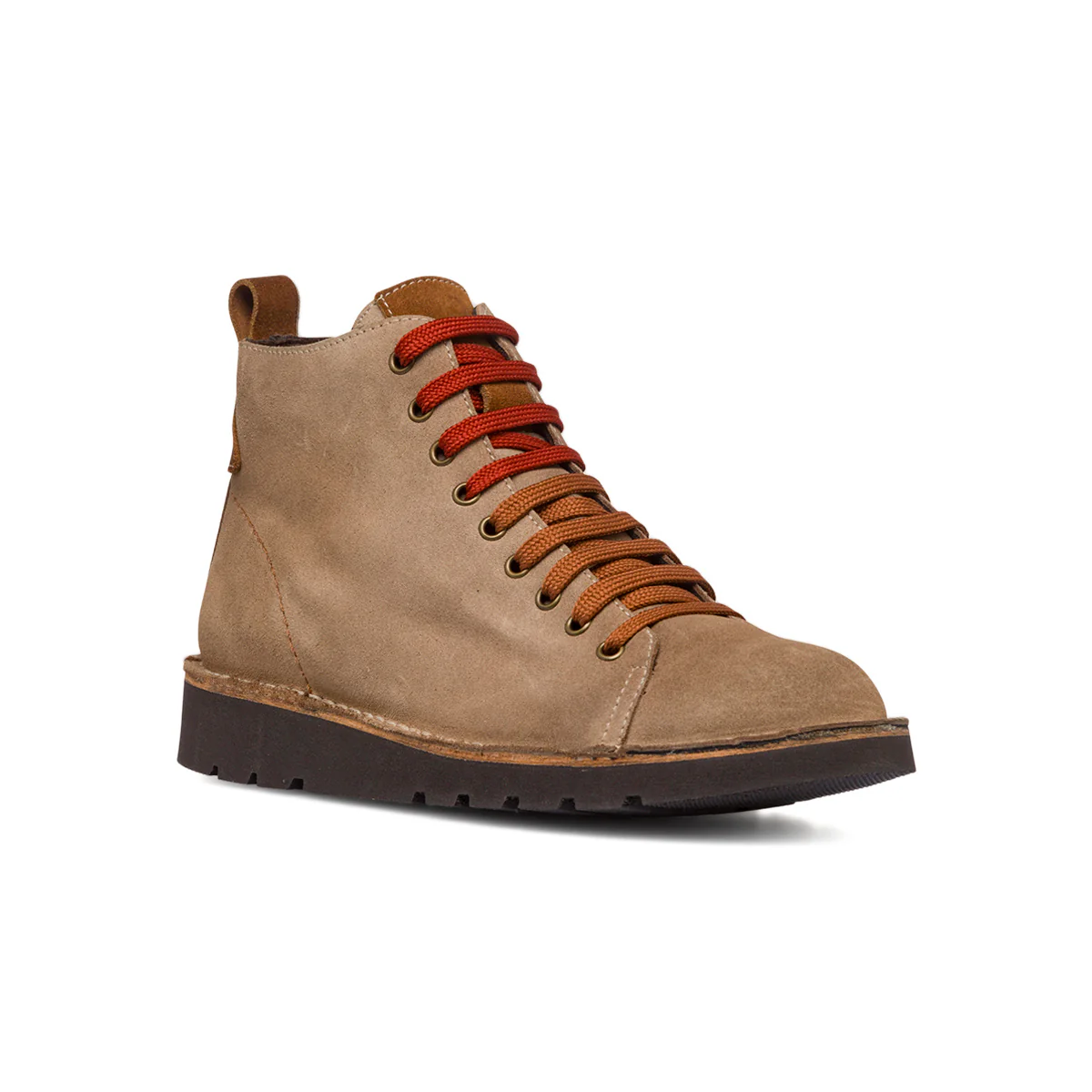 Sneakers alte da uomo taupe in pelle scamosciata Primopiano - Image 2