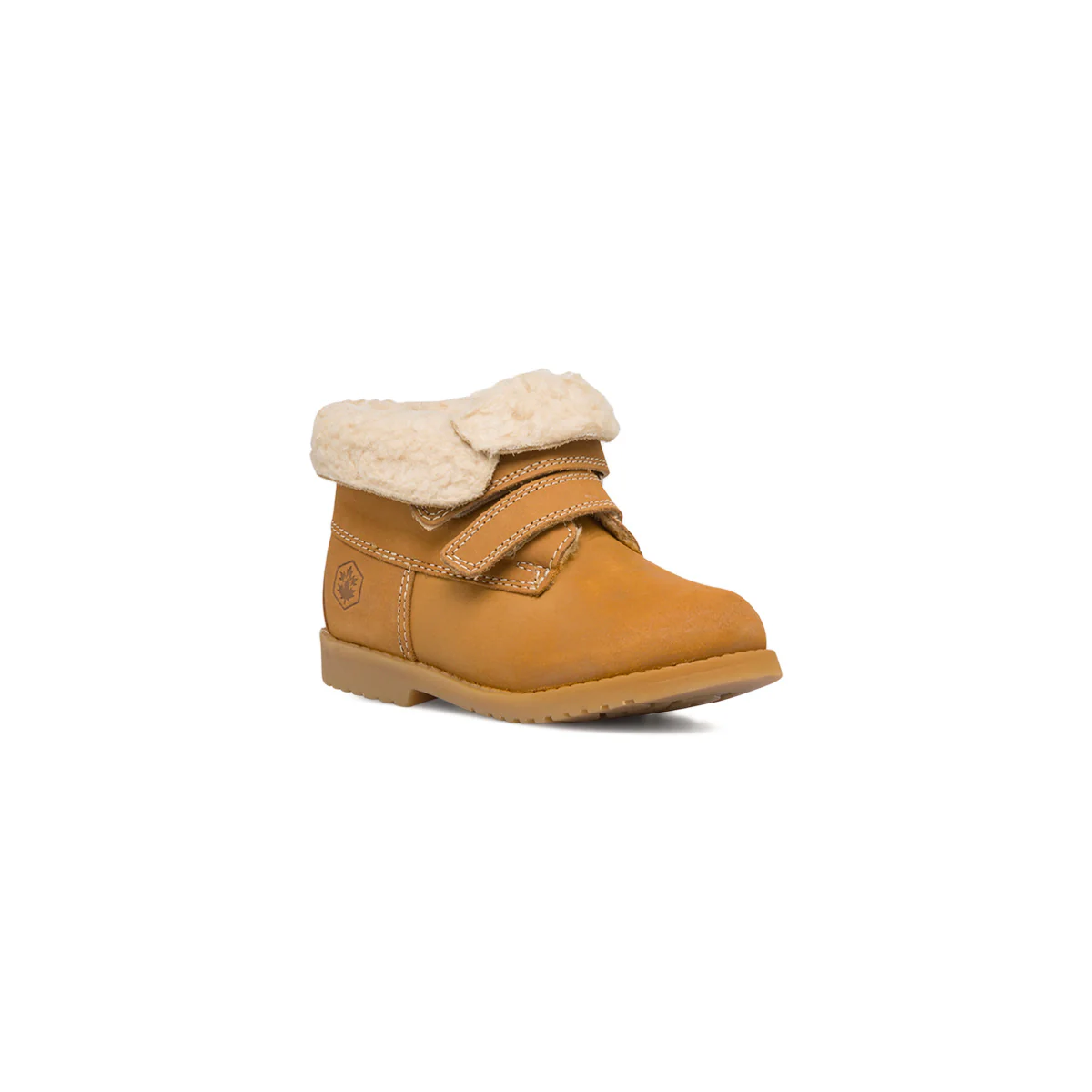 Scarponcini giallo ocra da bambino con pelliccia Lumberjack Lood - Image 2