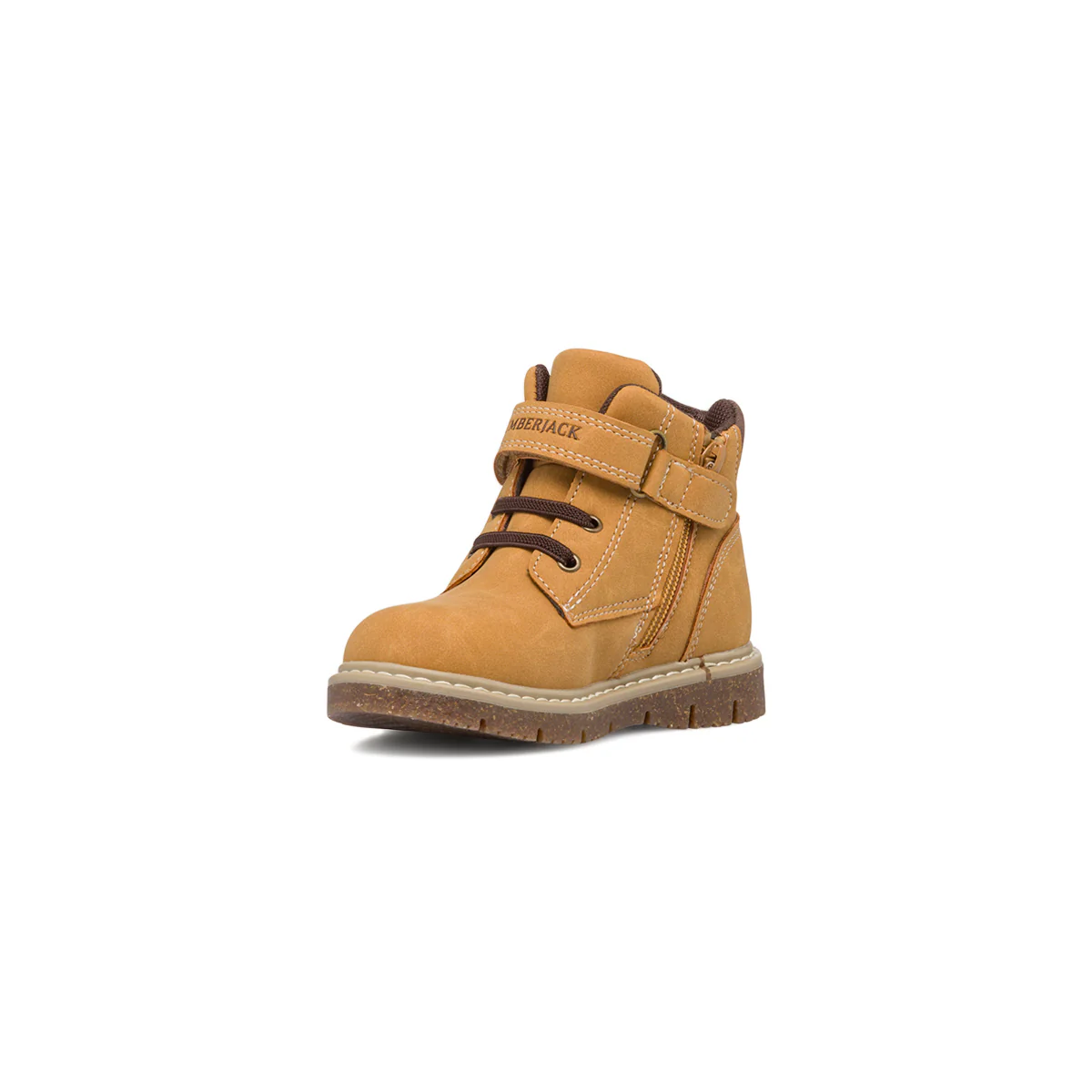 Scarponcini giallo ocra da bambino con zip e velcro Lumberjack Gohan - Image 4
