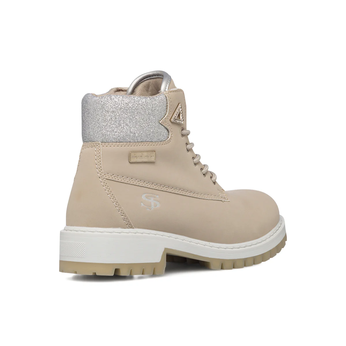 Scarponcini grigi da donna con glitter sul colletto Swish Jeans - Image 3