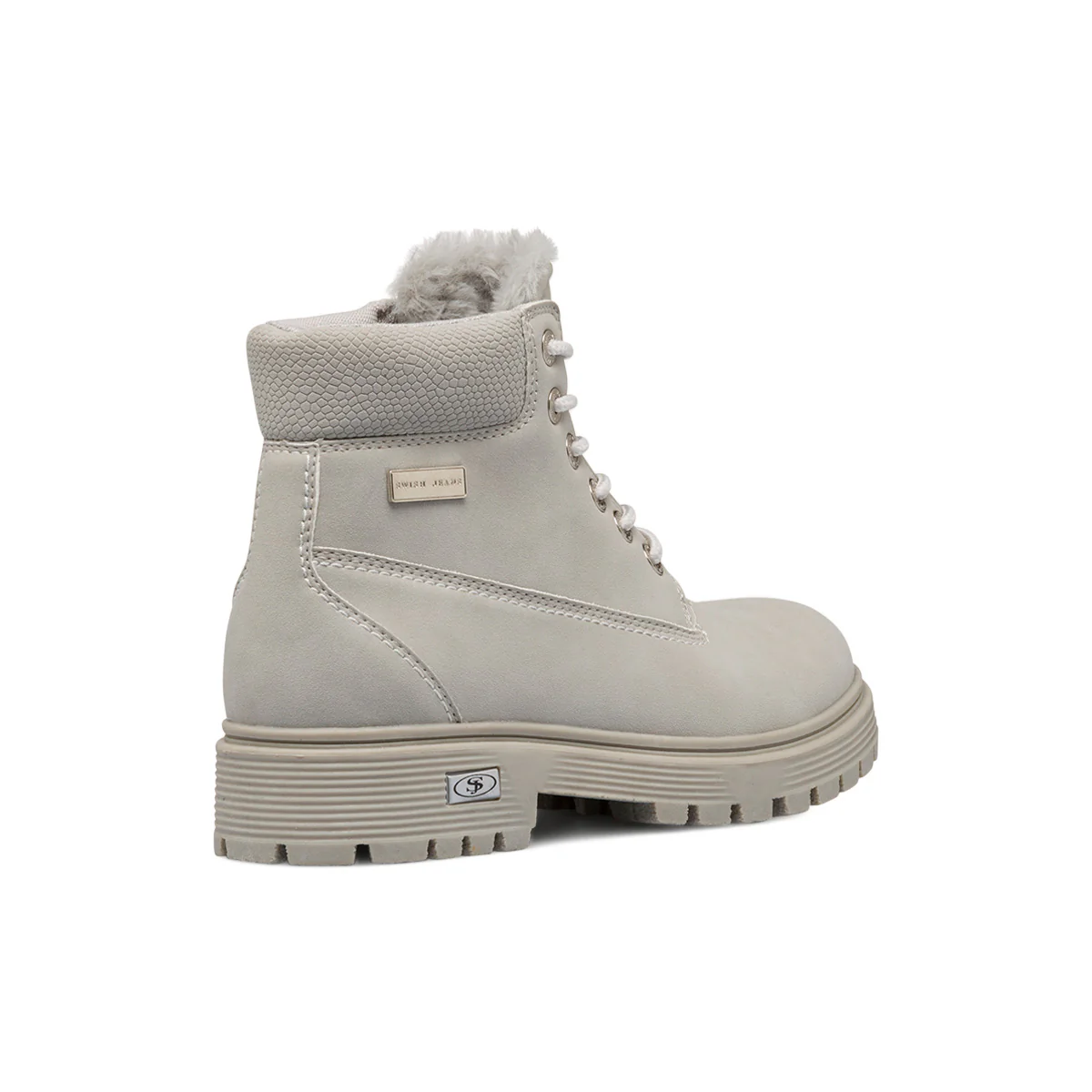 Scarponcini grigi da donna con suola carrarmato Swish Jeans - Image 3
