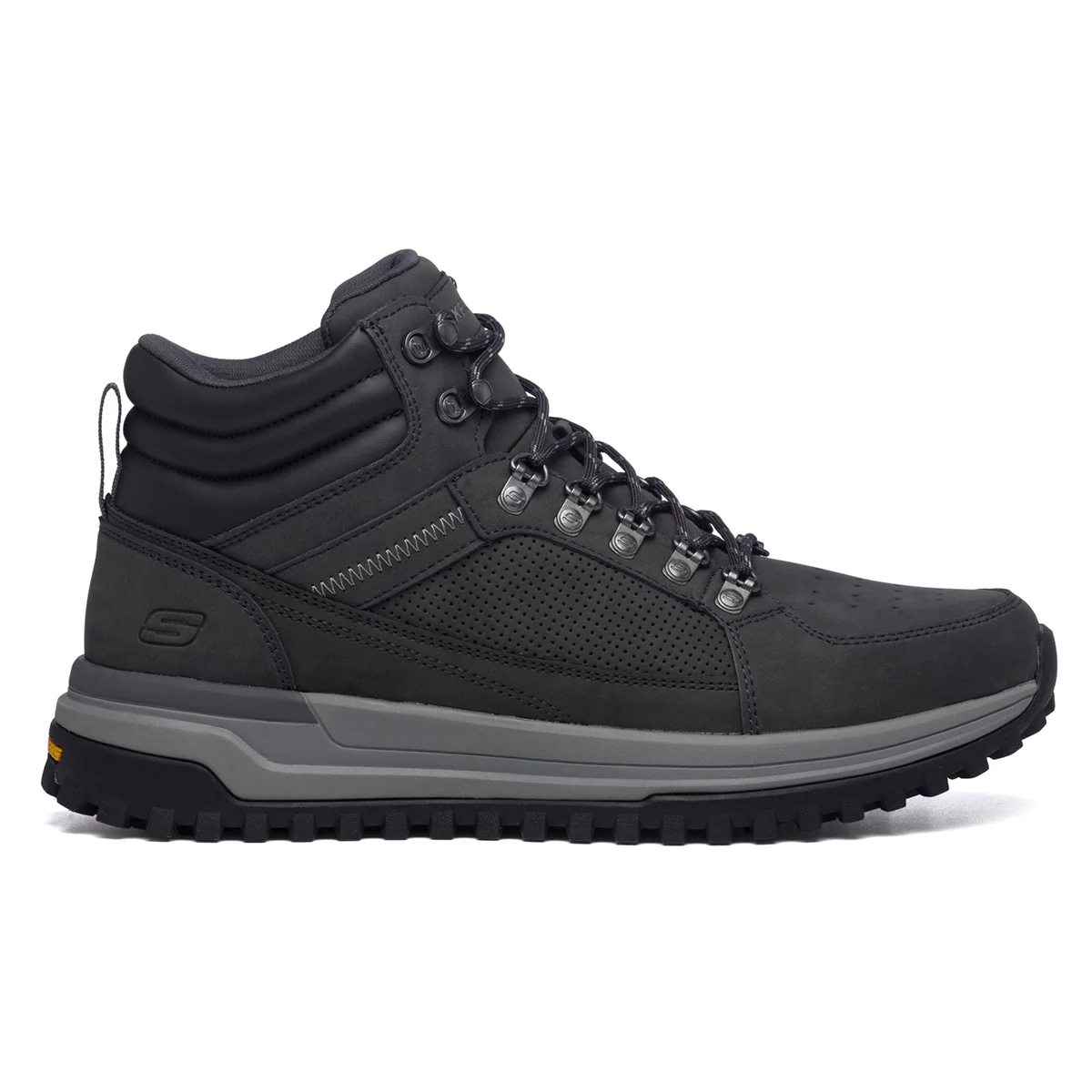 Scarponcini grigi in pelle con dettagli traforati Skechers