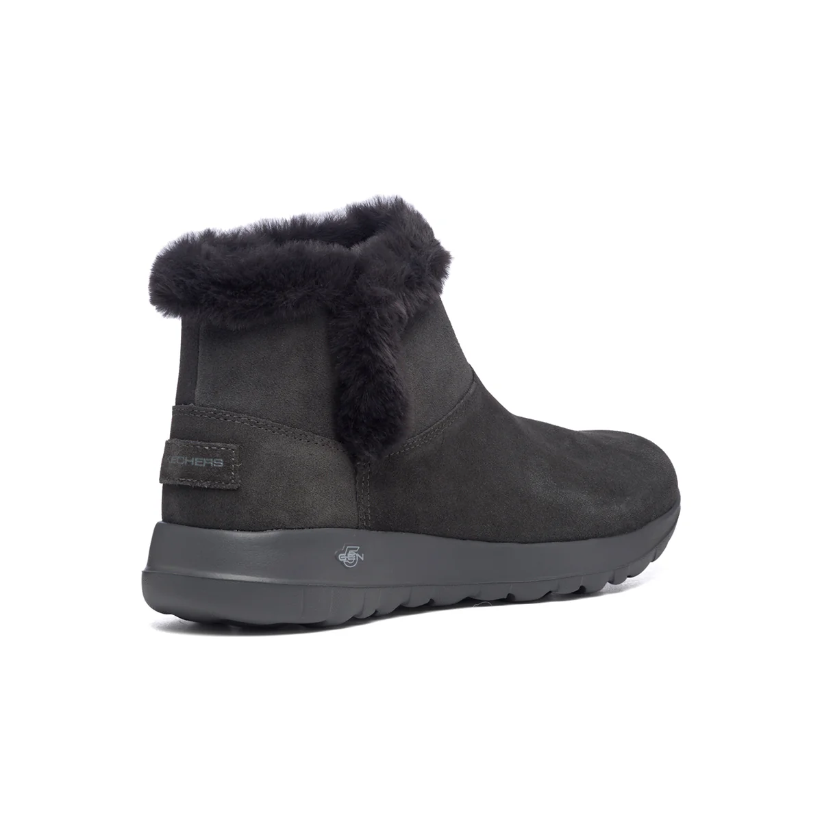 Scarponcini grigi in pelle scamosciata con colletto imbottito Skechers - Image 3