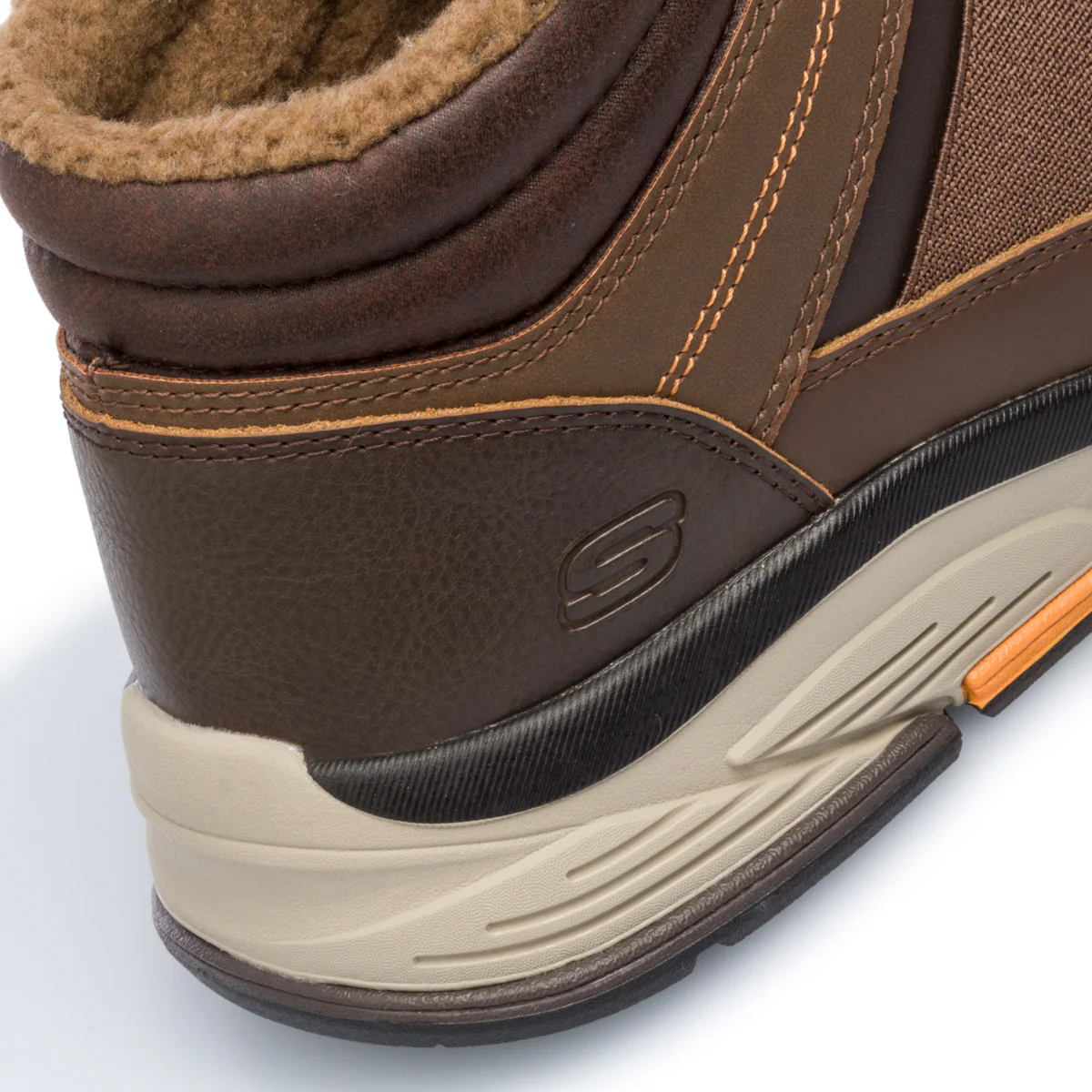 Scarponcini marrone con sottopiede Memory Foam Skechers Benago - Image 7