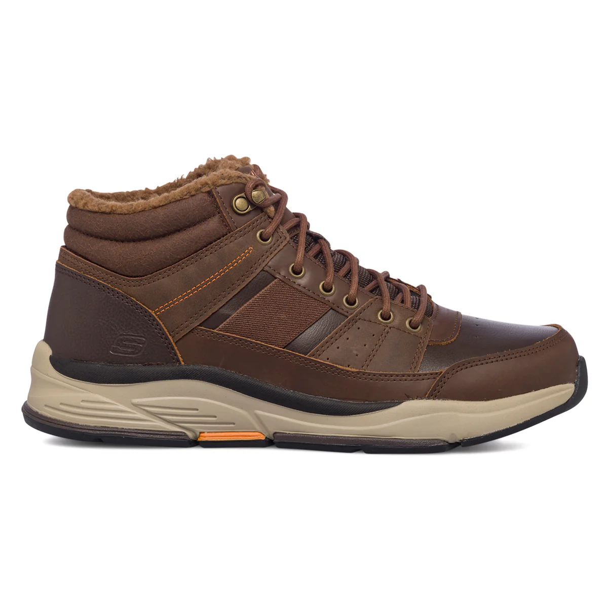 Scarponcini marroni con sottopiede Memory Foam Skechers Benago