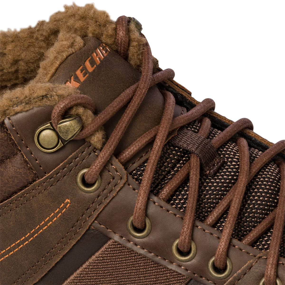 Scarponcini marroni con sottopiede Memory Foam Skechers Benago - Image 6