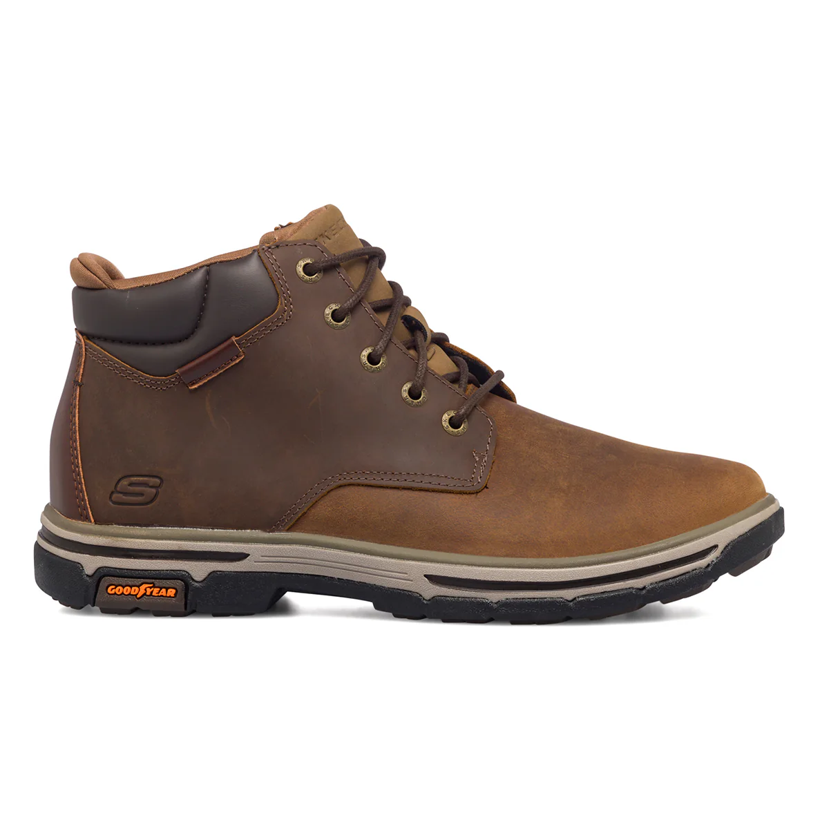 Scarponcini marroni da uomo con sottopiede Memory Foam Skechers Relaxed Fit: Segment 2.0