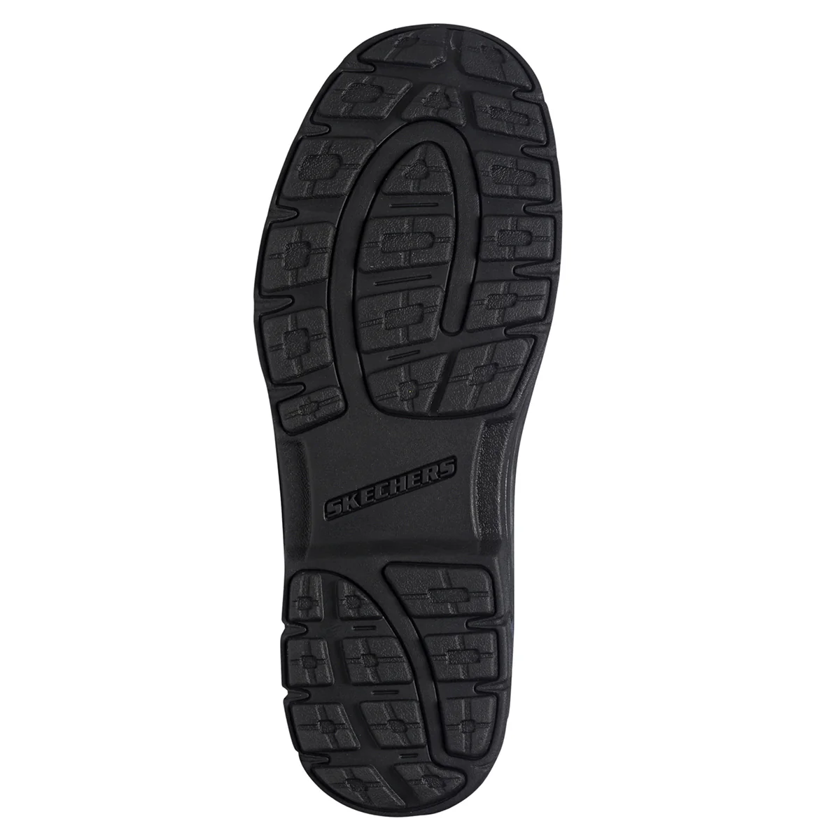 Scarponcini neri in pelle con occhielli in metallo e logo Skechers - Image 4