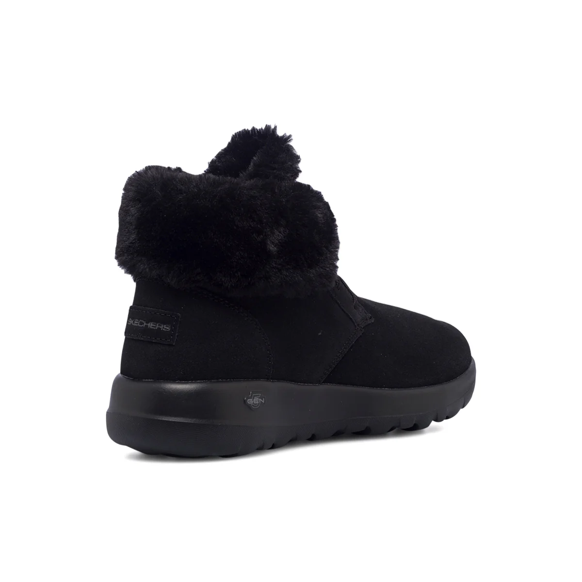 Scarponcini neri in pelle scamosciata con colletto imbottito Skechers On The Go Joy Lush - Image 7