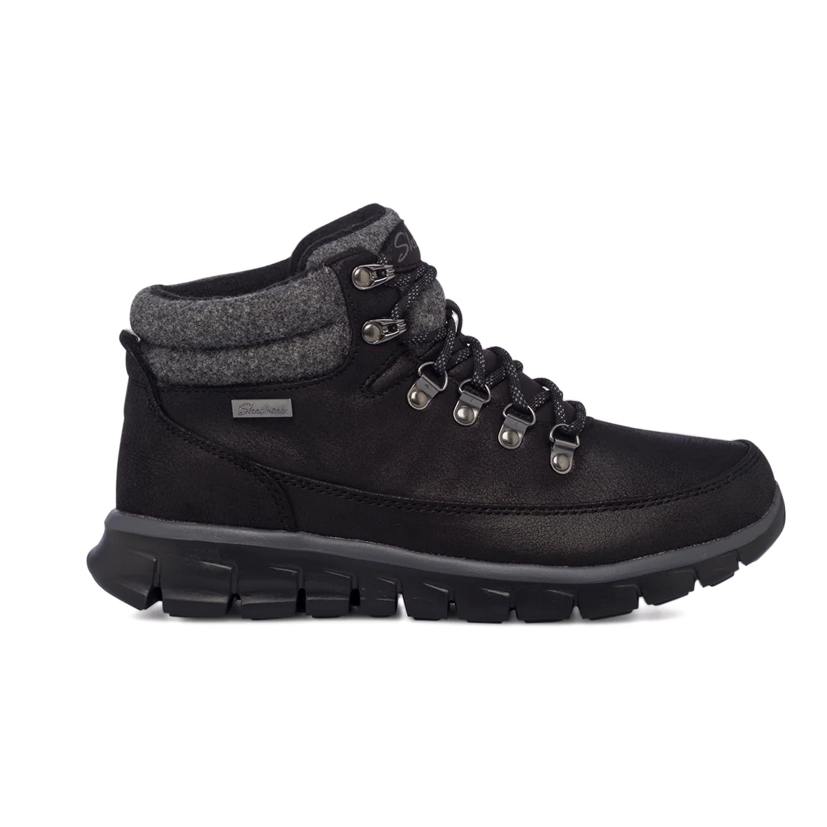 Scarponcini neri waterproof con colletto imbottito Skechers Synergy - Cool Seeker
