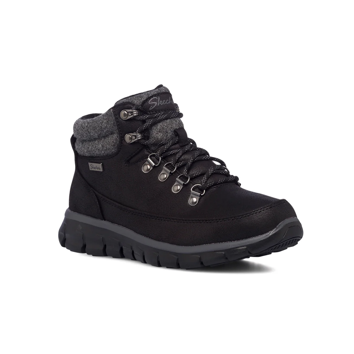 Scarponcini neri waterproof con colletto imbottito Skechers Synergy - Cool Seeker - Image 2