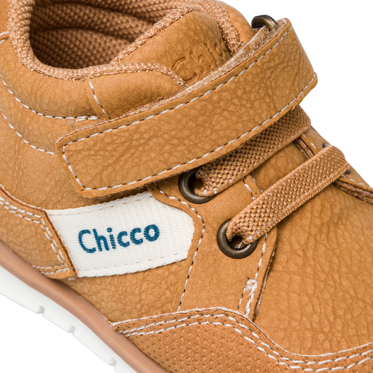 Scarponcini ocra primi passi bambino con logo Chicco - Image 5
