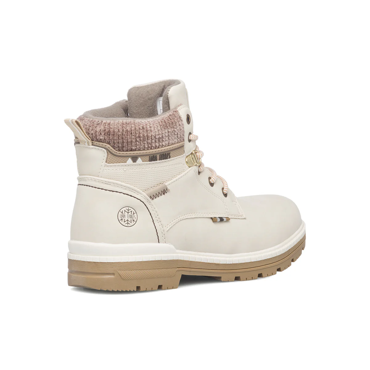 Scarponcini off-white con colletto imbottito Lora Ferres - Image 3