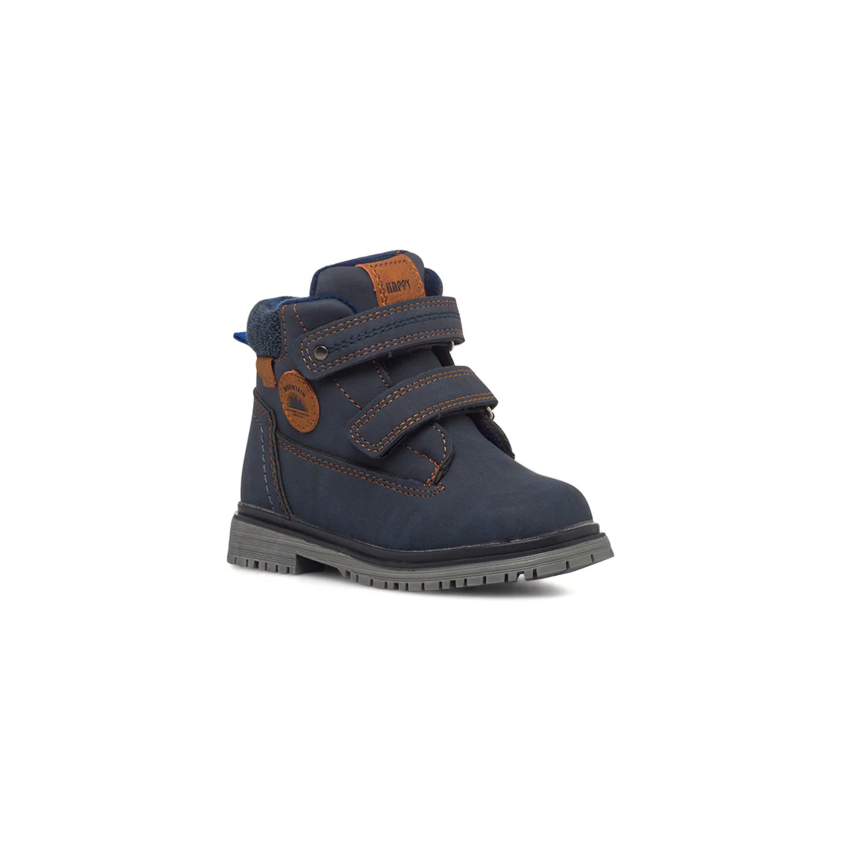 Scarponcini primi passi blu da bambino con chiusura in velcro Birilli&Monelli - Image 2