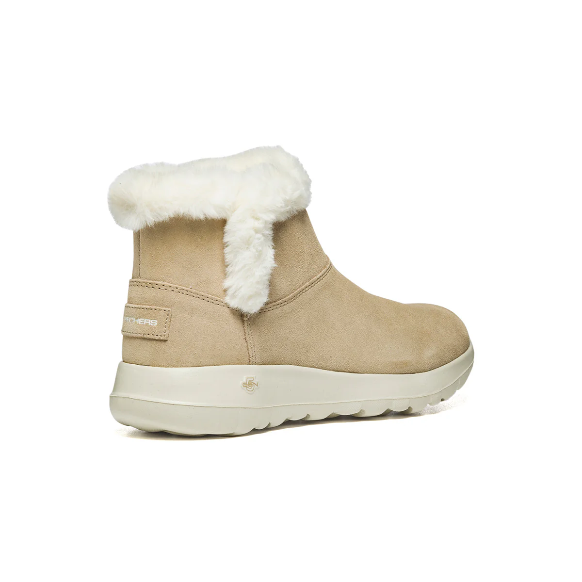 Scarponcini taupe in pelle scamosciata con colletto imbottito Skechers - Image 3