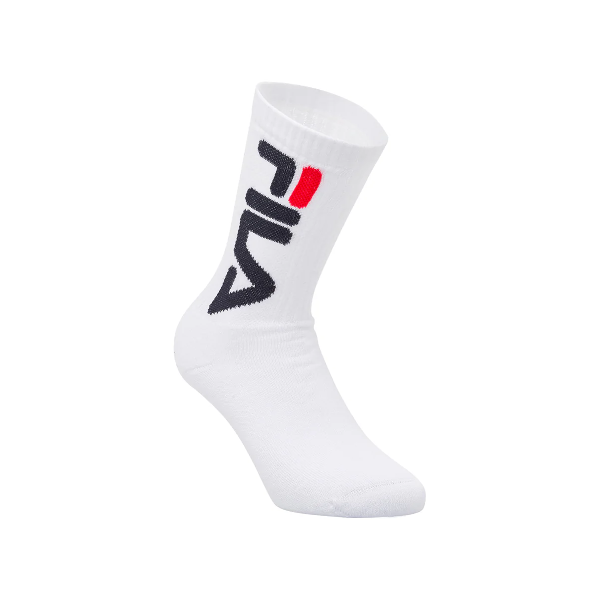 Set 2 paia di Calzini bianchi lunghi con logo Fila