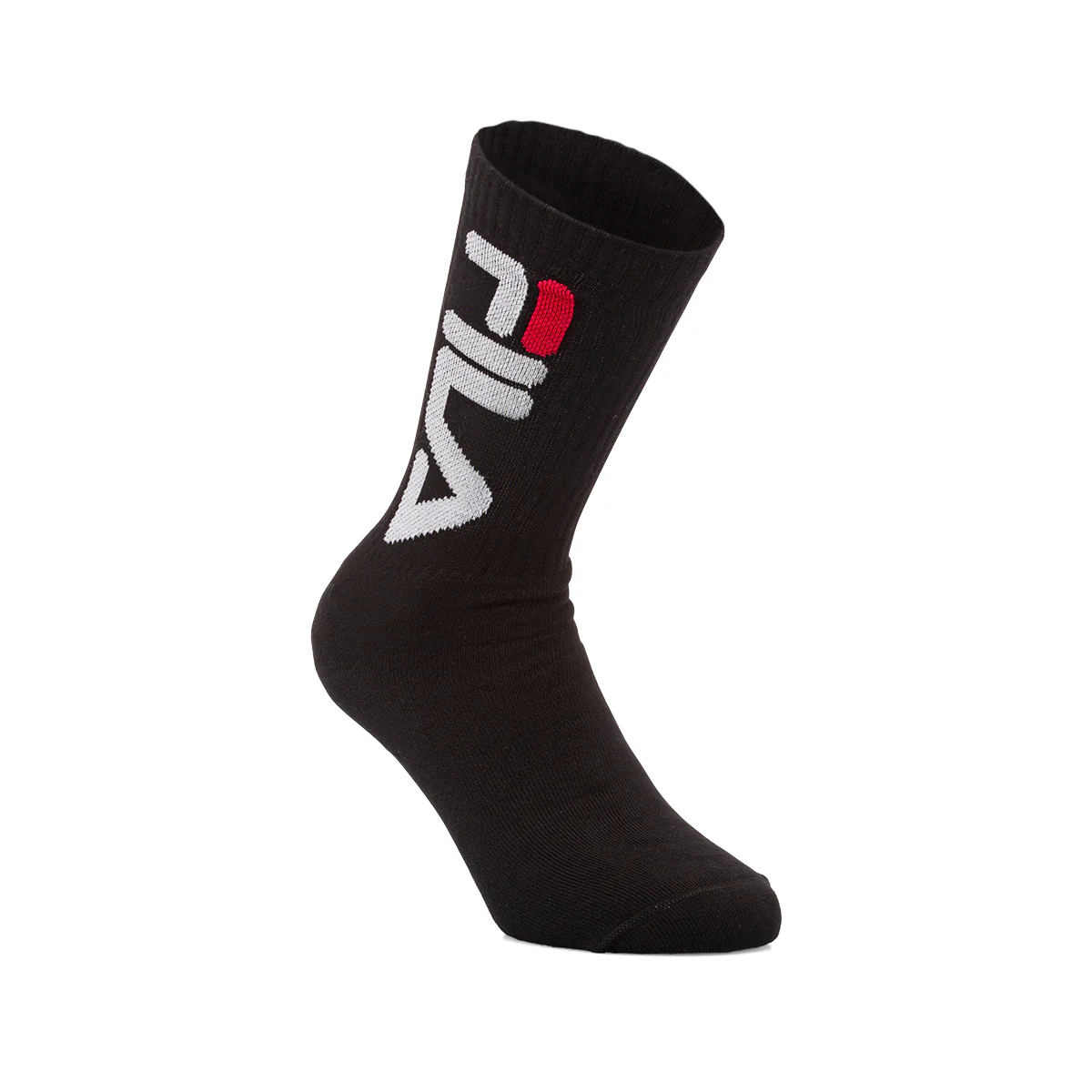 Set 2 paia di Calzini neri lunghi con logo Fila