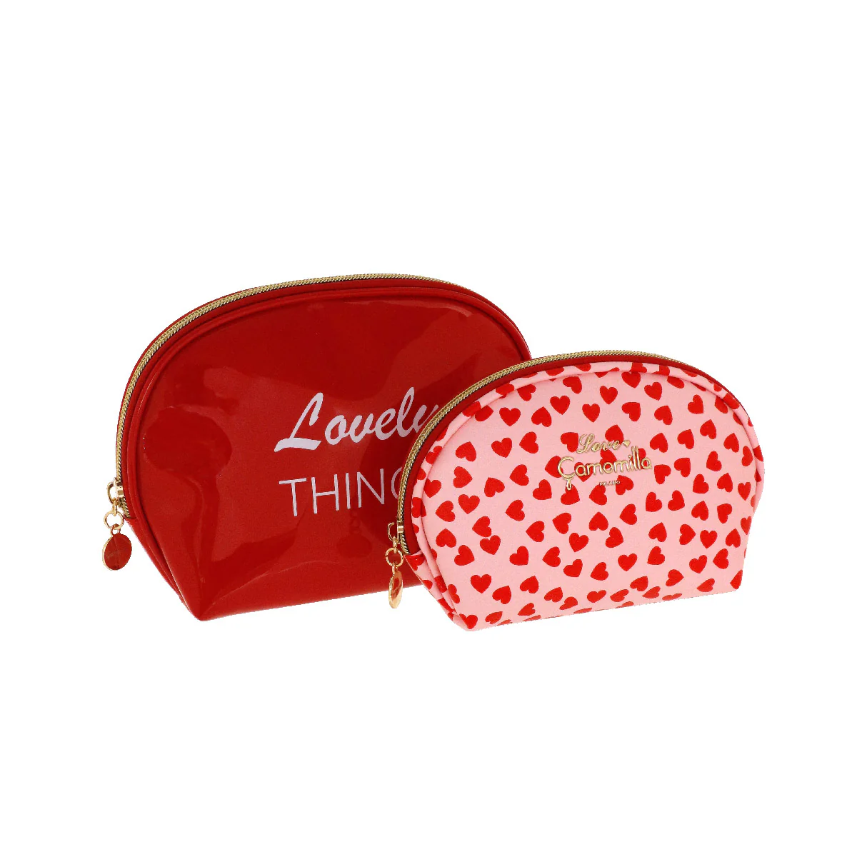 Set beauty case rosa con cuori da Donna Camomilla Milano - Image 4