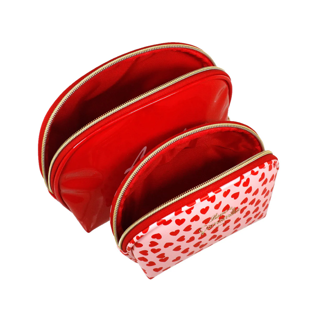 Set beauty case rosa con cuori da Donna Camomilla Milano - Image 7