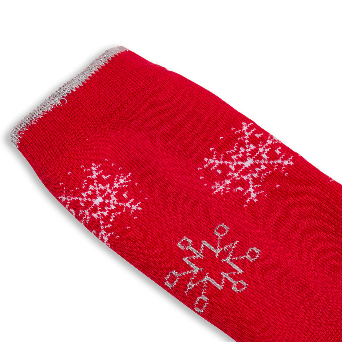 Set da 2 paia di calzini antiscivolo natalizi blu e rossi da donna con ricamo Fiocchi di Neve - Image 9