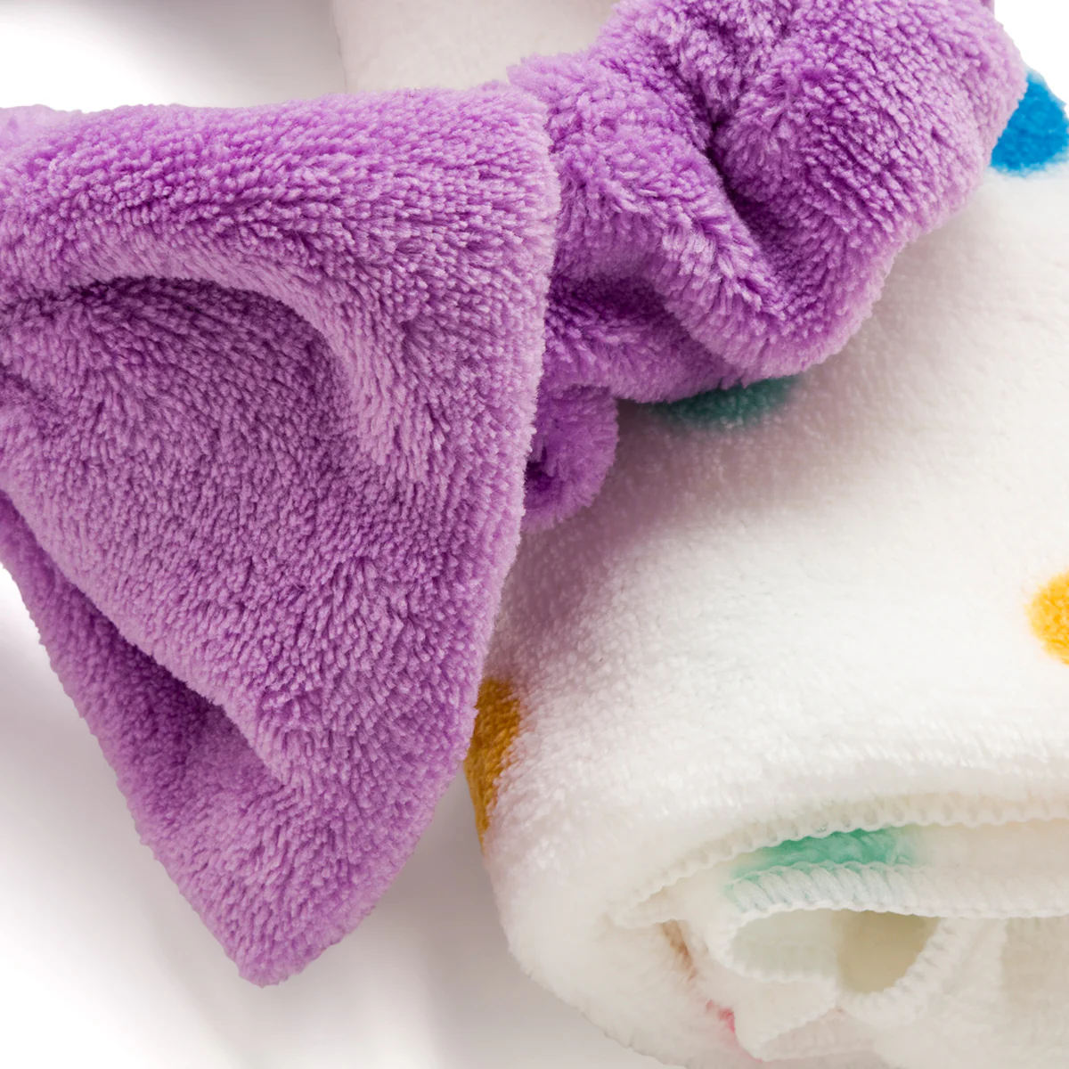Set da bagno colore bianco e viola con pois da donna Camomilla Milano - Image 4