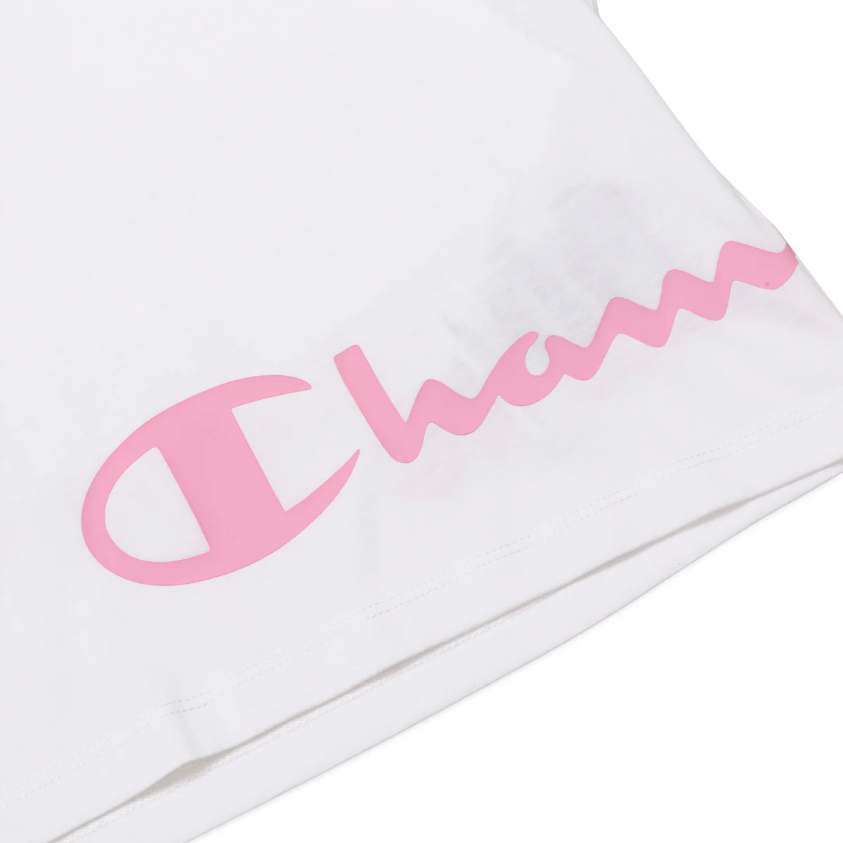 Set da bambina con t-shirt bianca e pantaloncini rosa Champion - Image 6