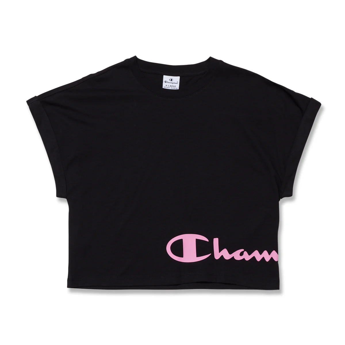 Set da bambina con t-shirt e pantaloncini neri Champion - Image 2