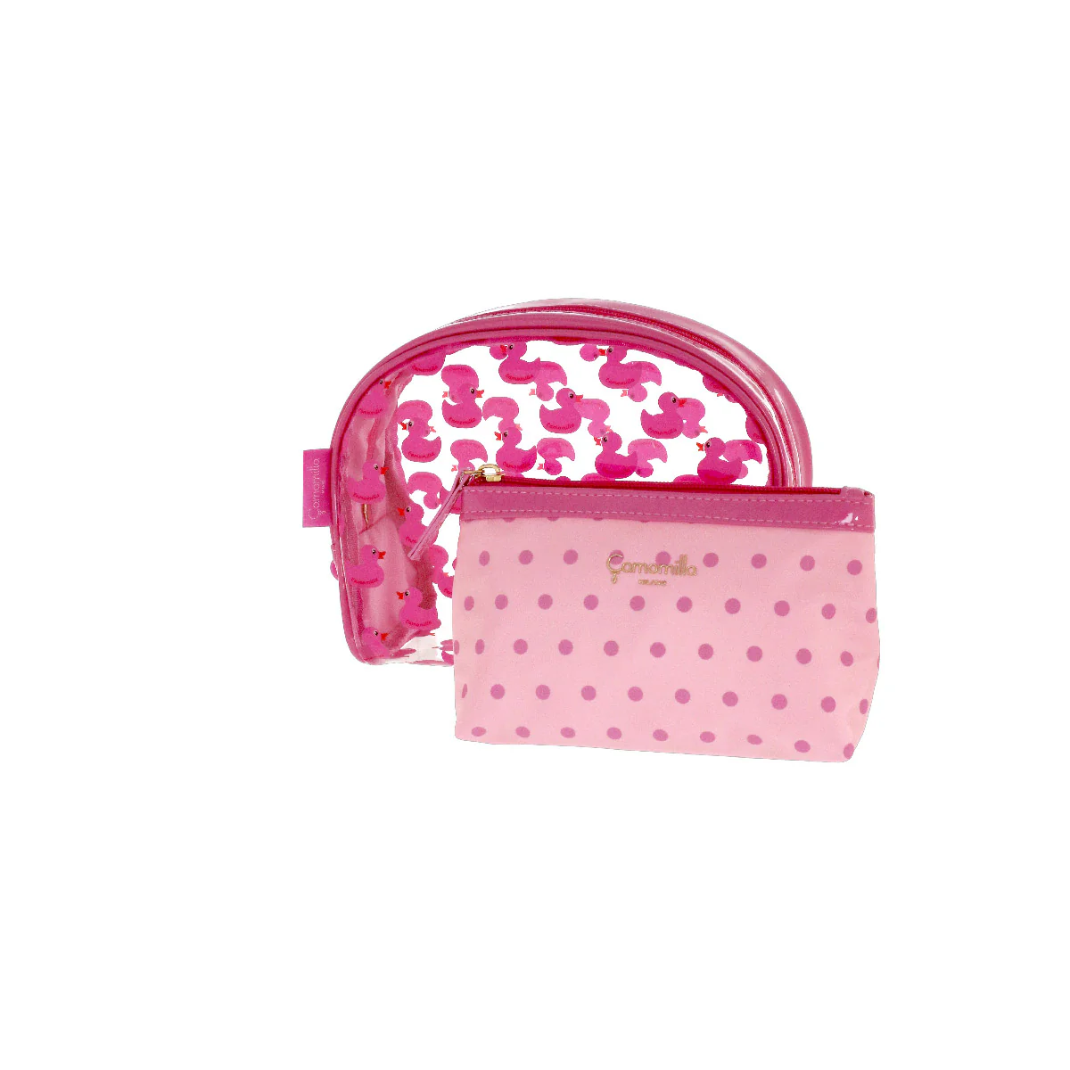 Set di 2 Trousse da viaggio rosa con anatre Camomilla Milano - Image 4