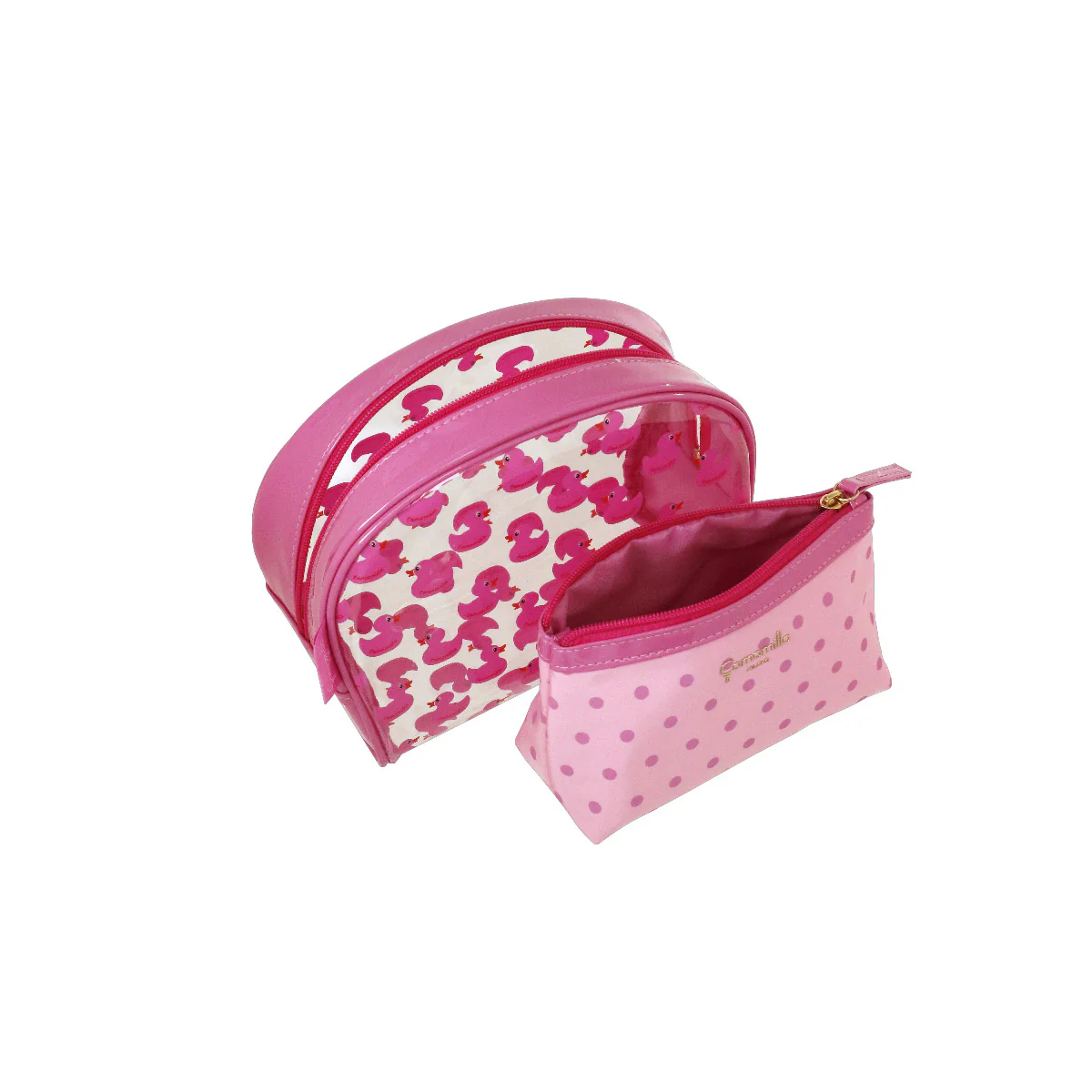Set di 2 Trousse da viaggio rosa con anatre Camomilla Milano - Image 5