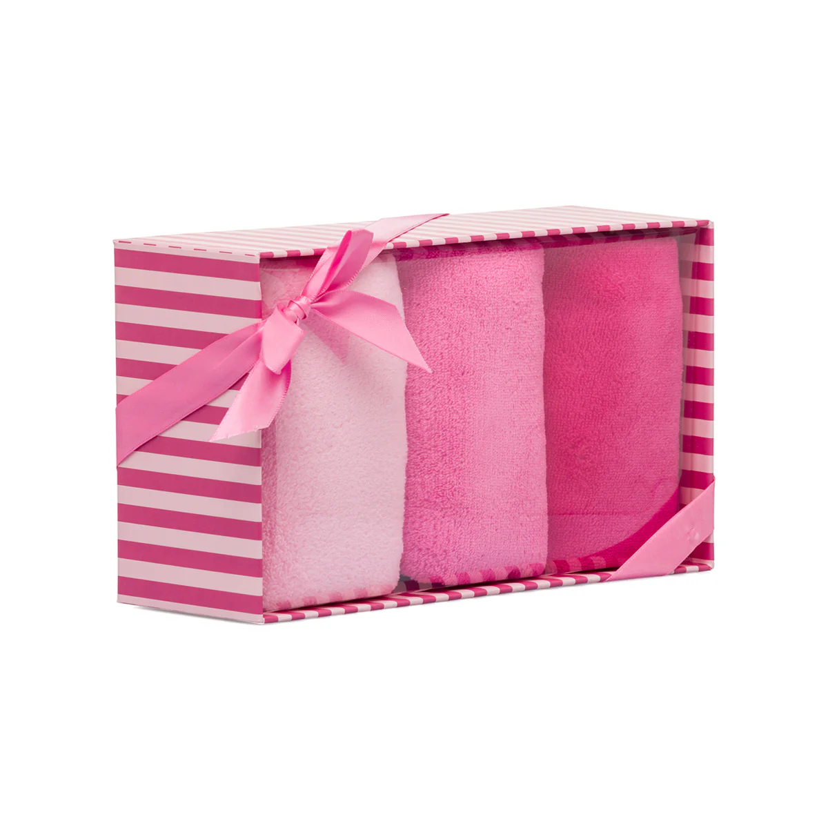 Set di tre asciugamani piccoli rosa Camomilla Milano