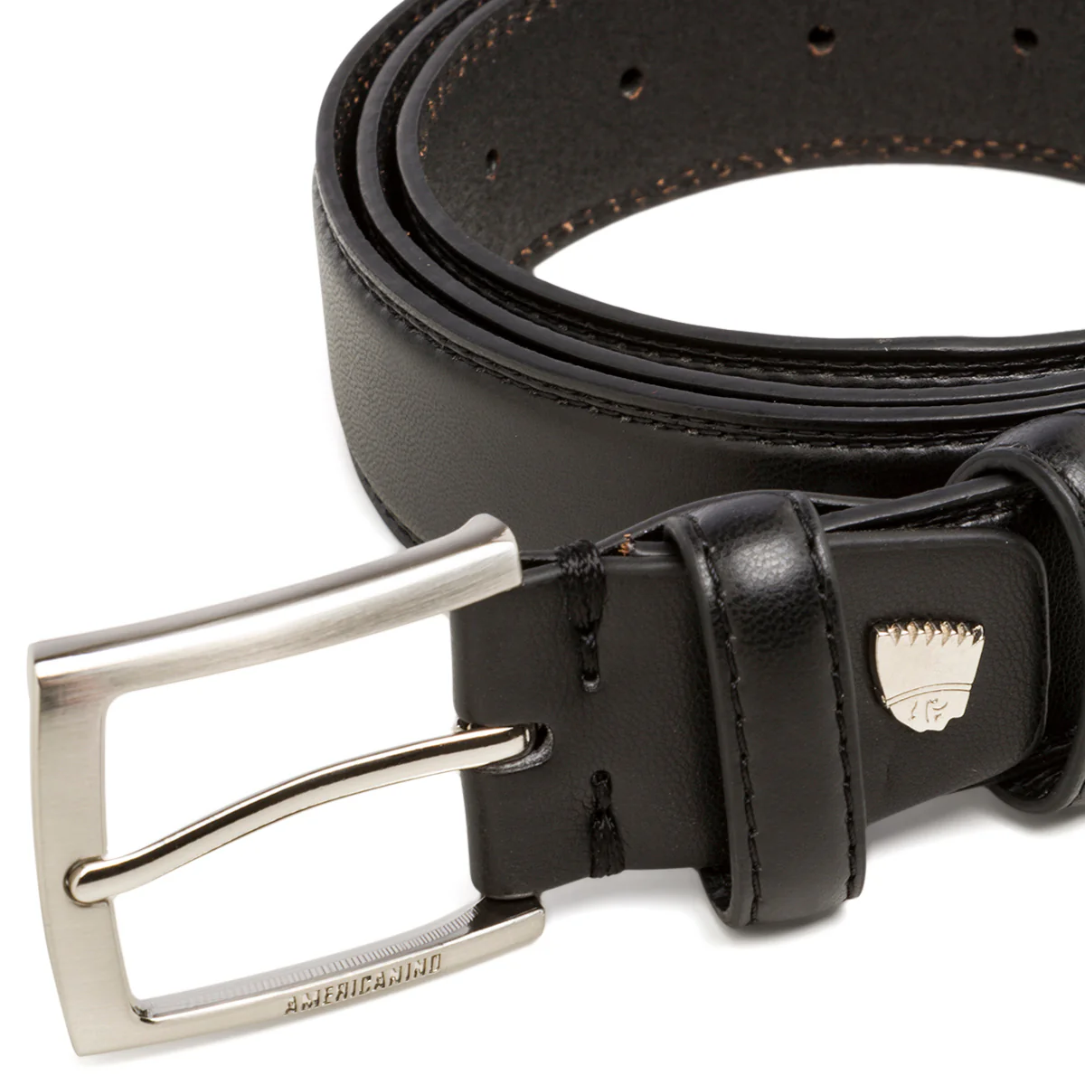 Set regalo portafoglio e cintura in pelle neri da uomo Americanino - Image 4