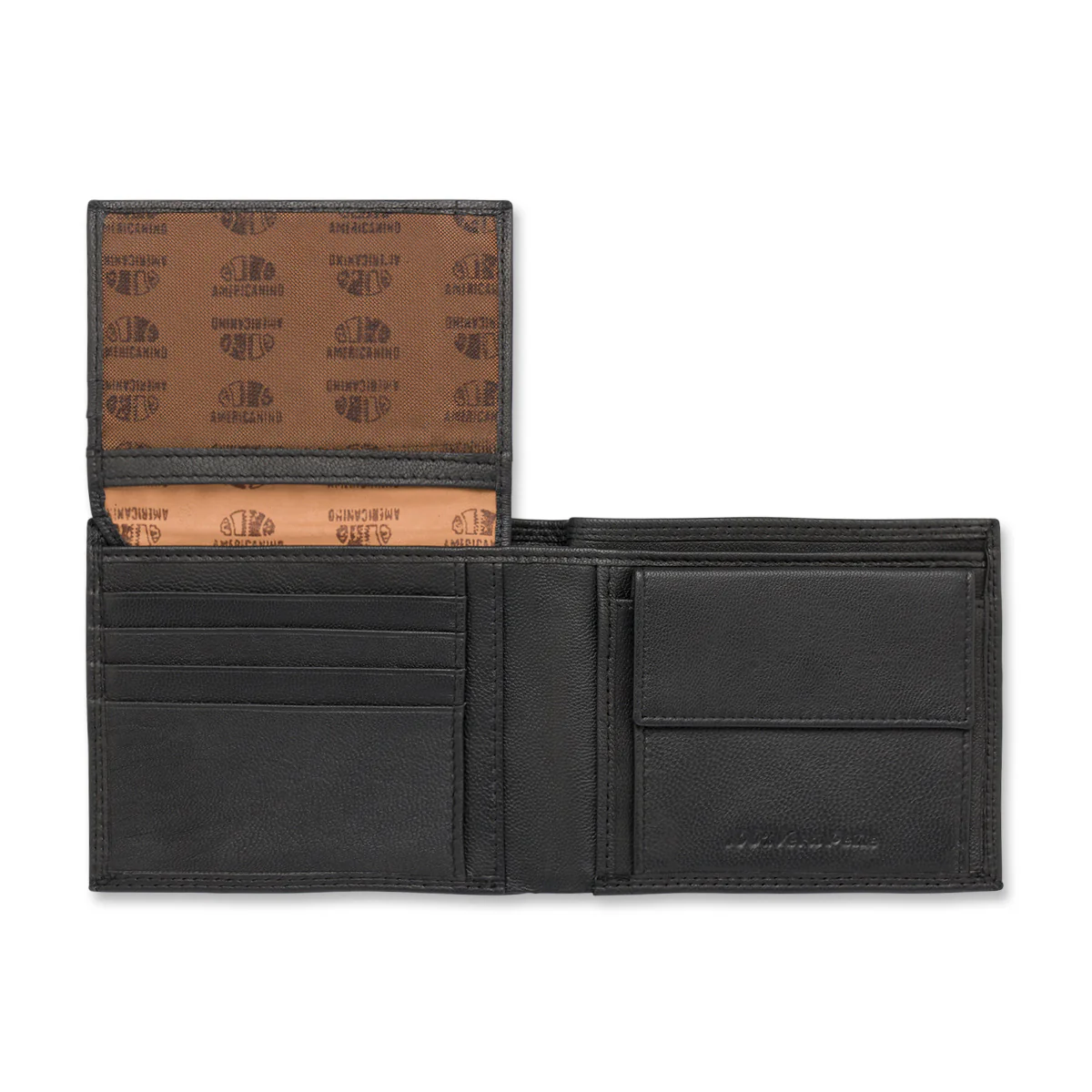 Set regalo portafoglio e cintura in pelle neri da uomo Americanino - Image 8