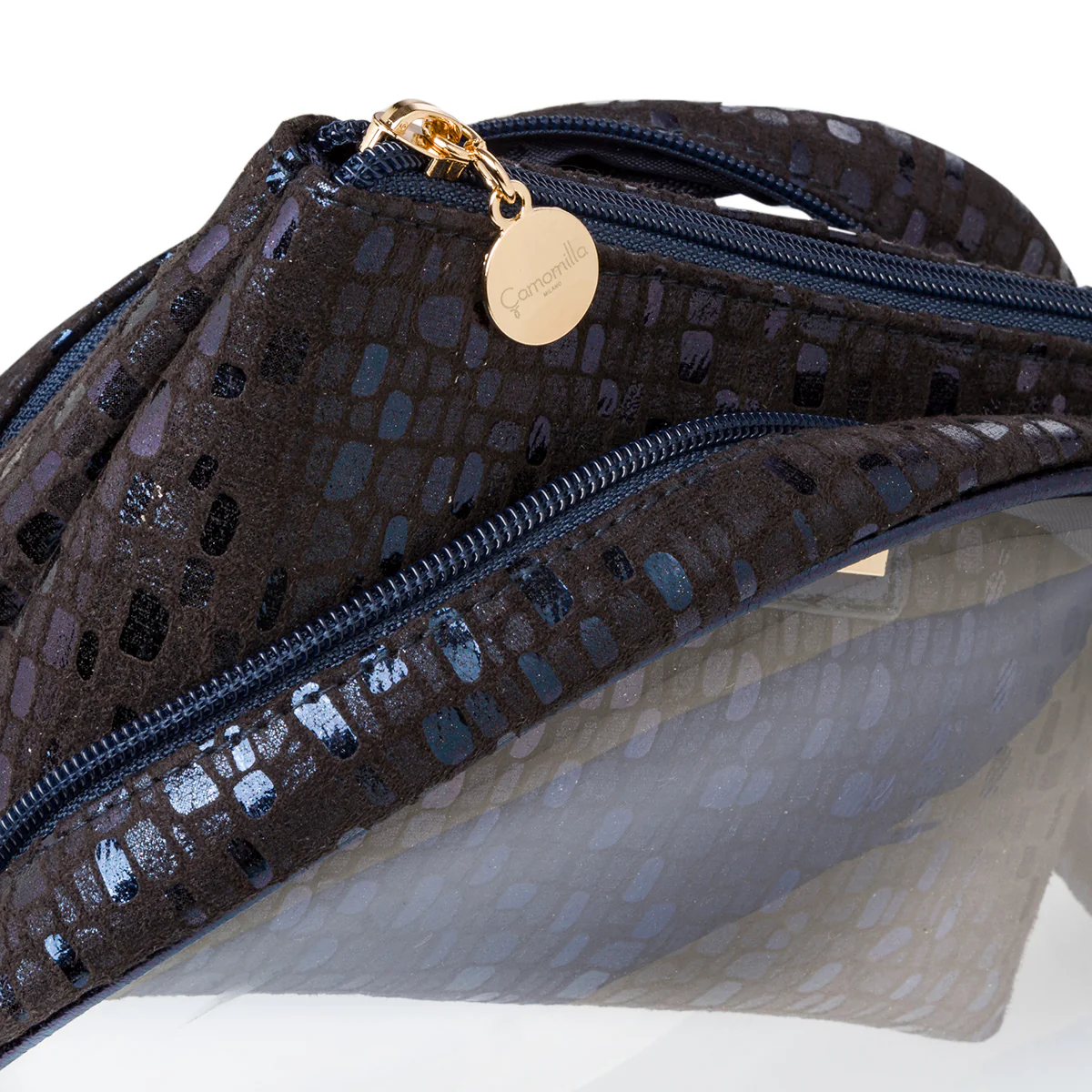 Set trousse blu da donna con chiusura a zip Camomilla Milano - Image 3