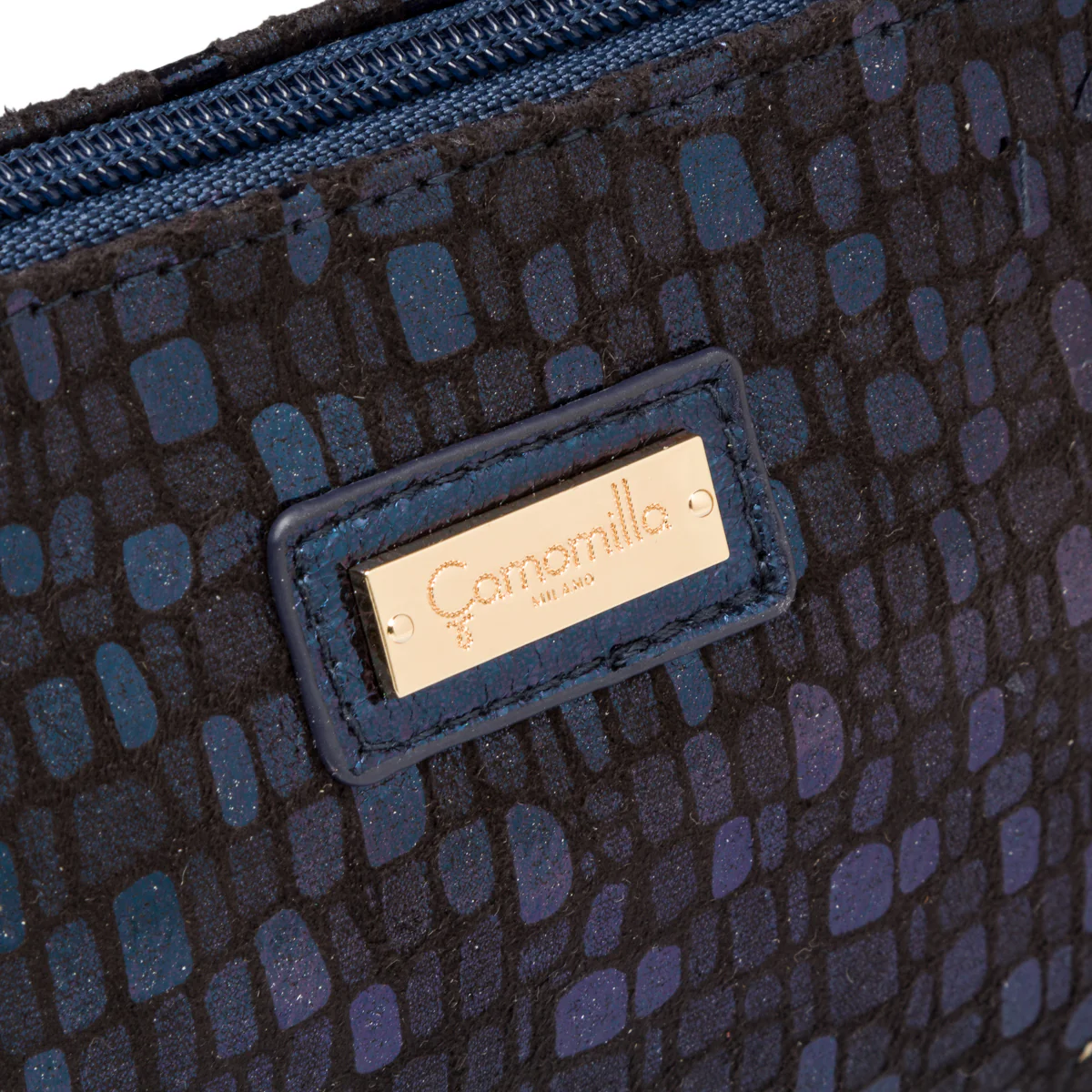 Set trousse blu da donna con chiusura a zip Camomilla Milano - Image 4