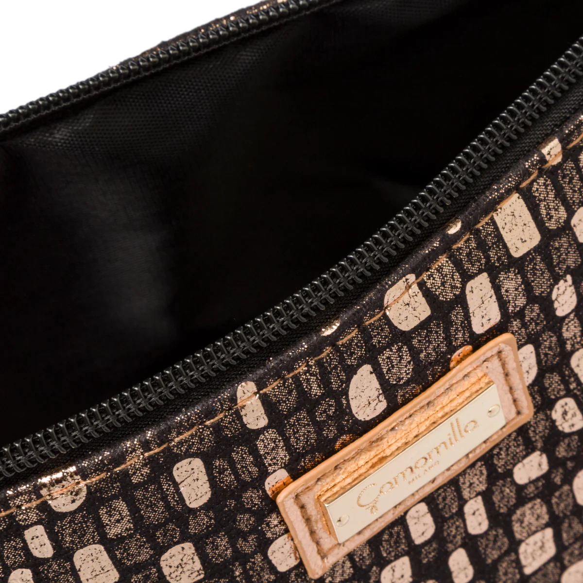 Set trousse color oro da donna con chiusura a zip Camomilla Milano - Image 5