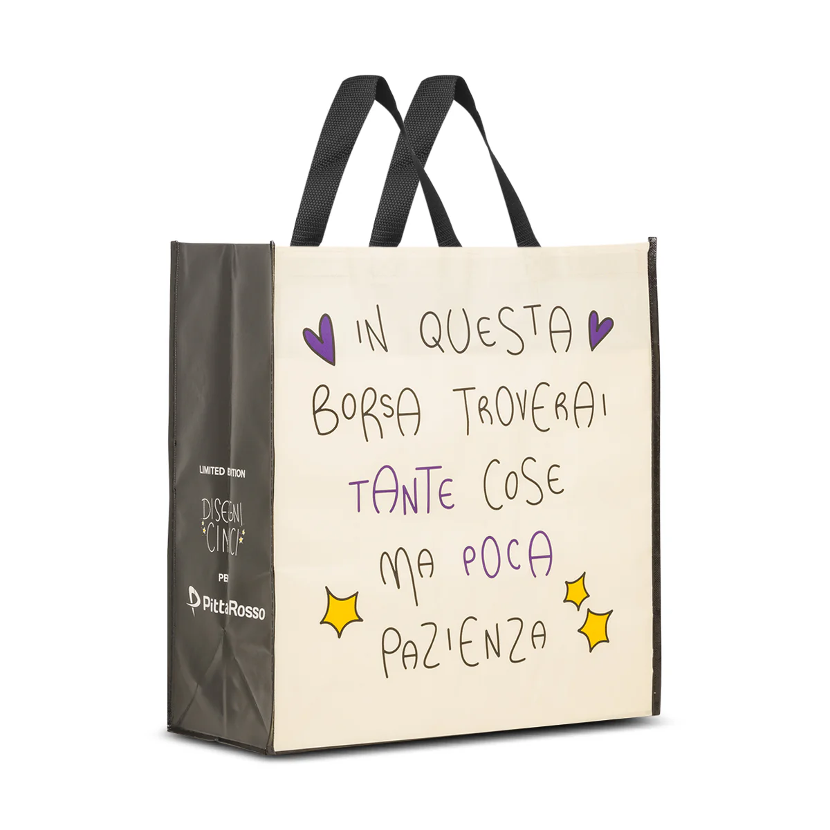 Shopper grande beige in TNT Disegni Cinici
