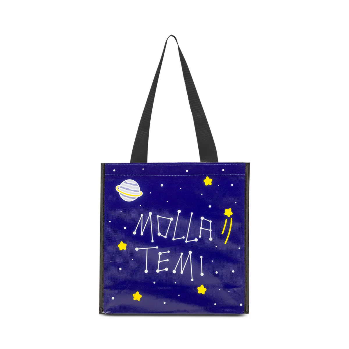 Shopper piccola blu in TNT Disegni Cinici - Image 3