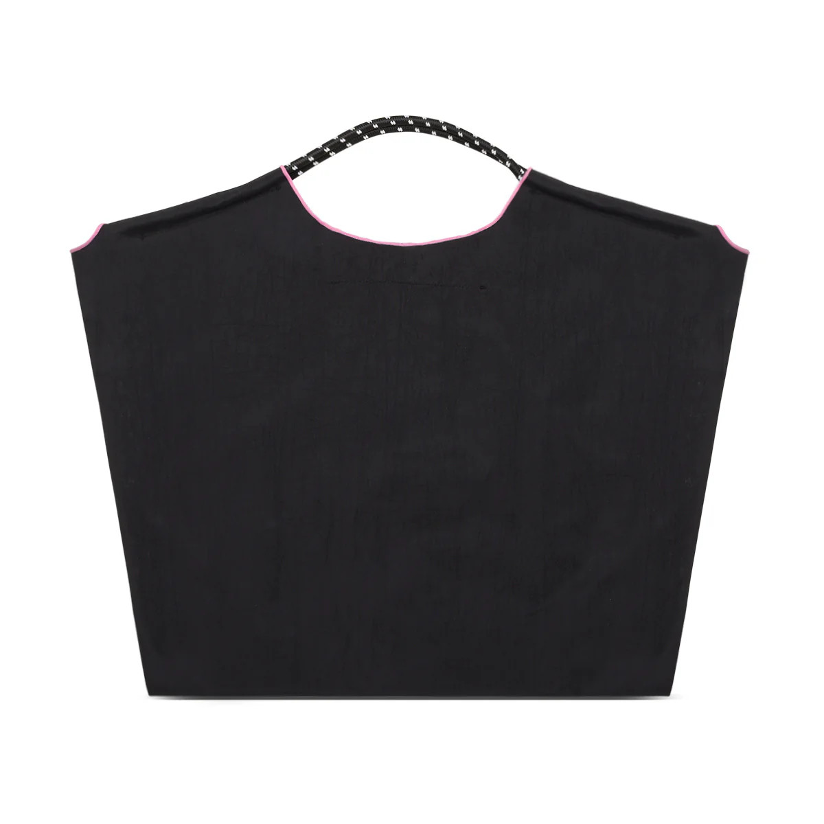 Shopping Bag Korean nera in tessuto con ricamo e scritta "Dance Lover" Lora Ferres - Image 4