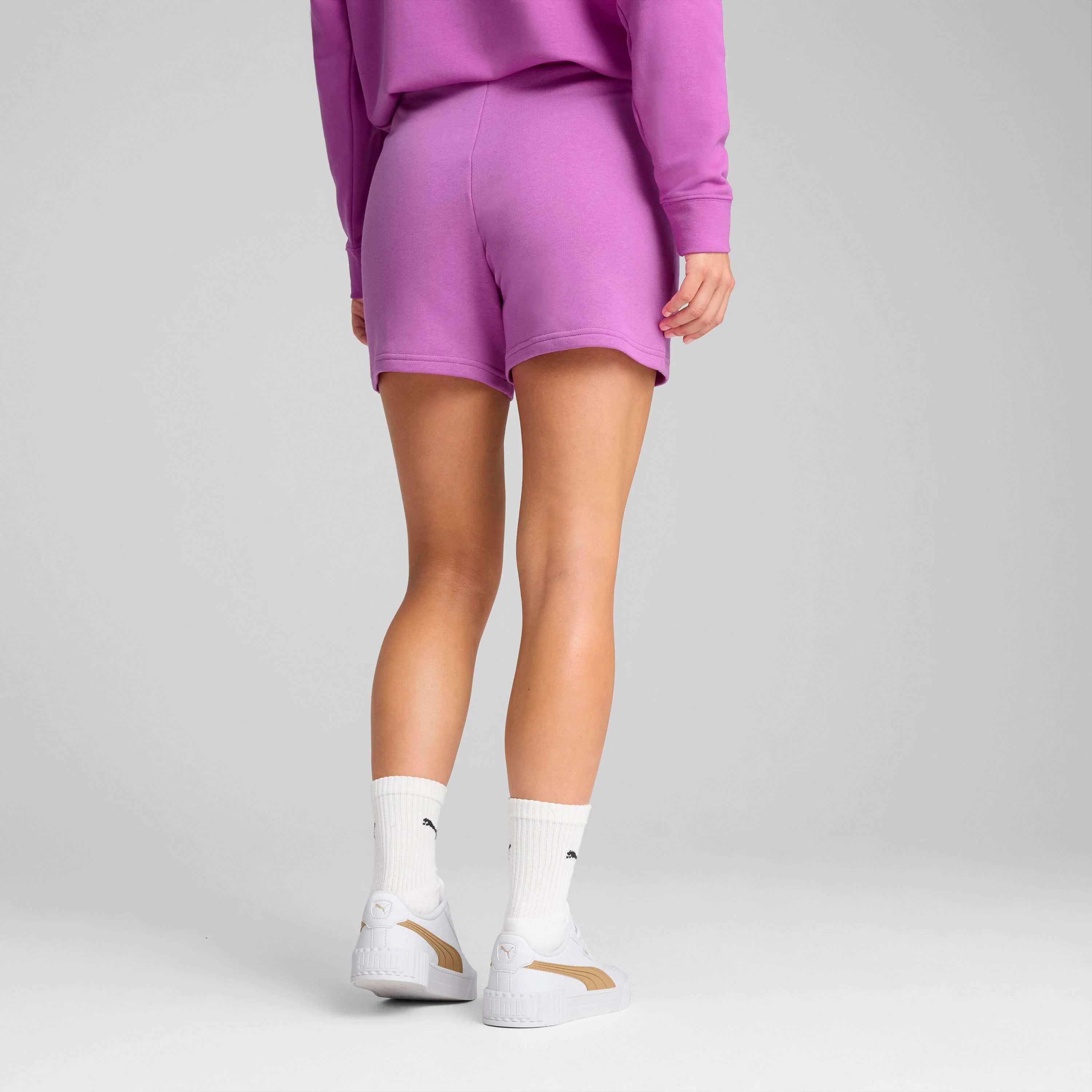 Shorts sportivi da Donna Lilla con tasche a filetto e logo ESS Small No. 1 Puma - Image 4