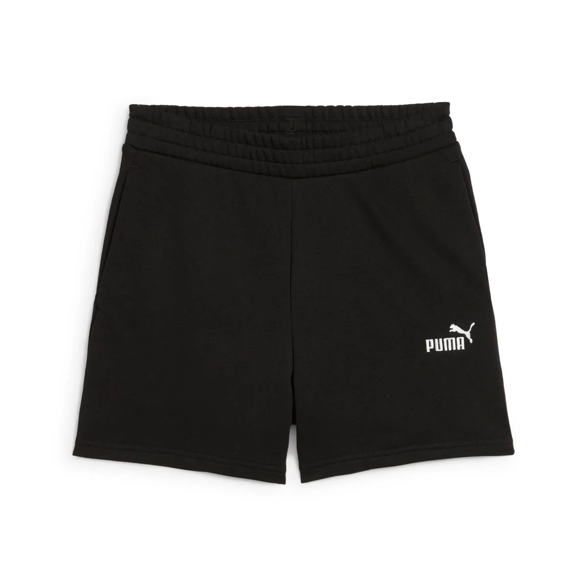 Shorts sportivi donna neri con logo bianco e tasche laterali Puma - Image 3