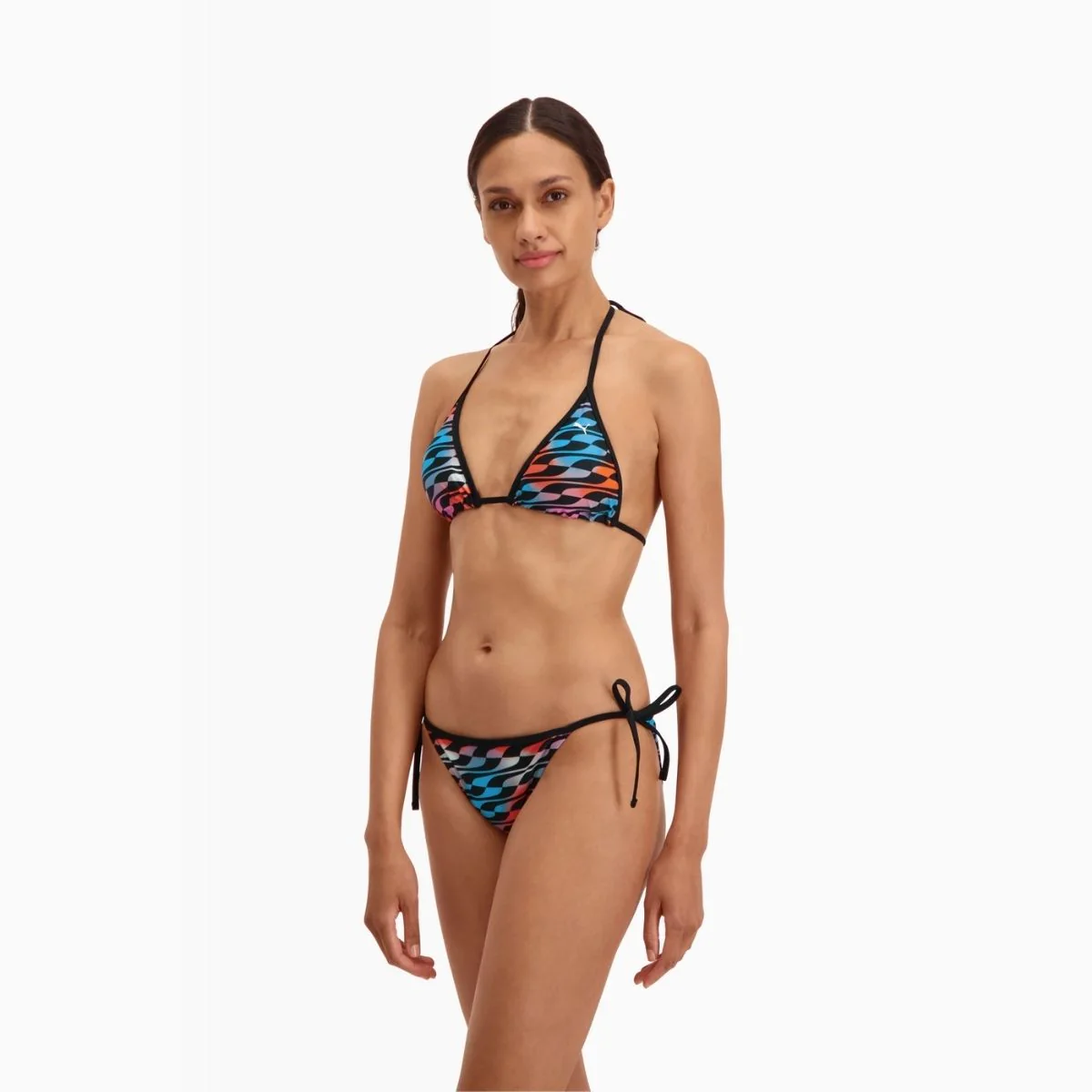 Slip multicolore da donna con laccetti laterali PUMA Swim Formstrip - Image 2