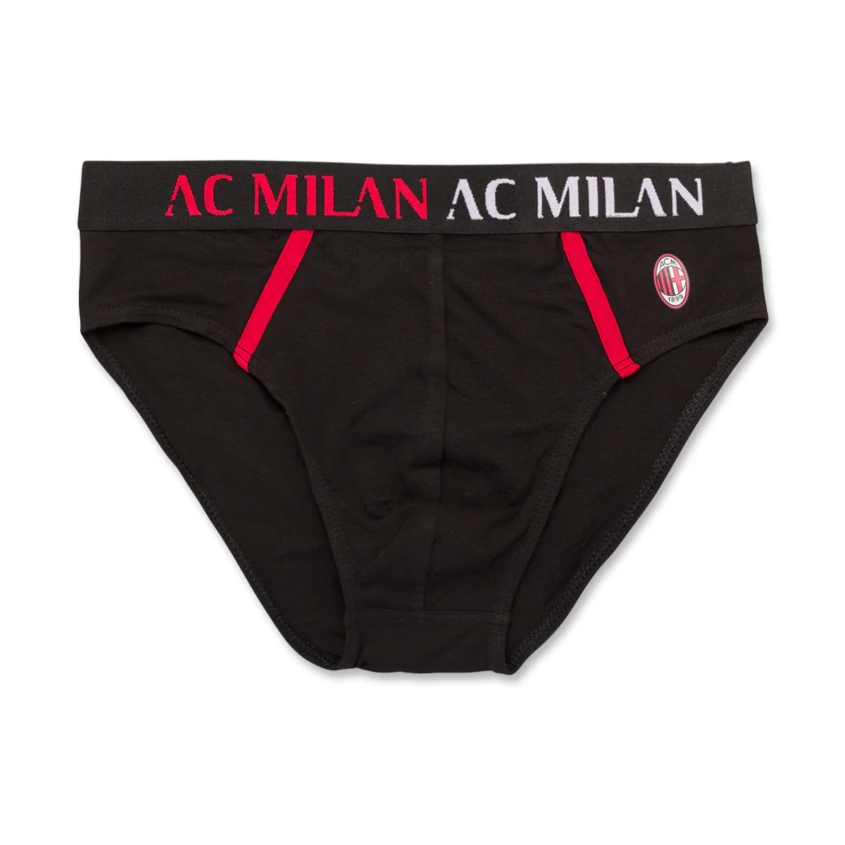 Slip neri da uomo con logo Milan