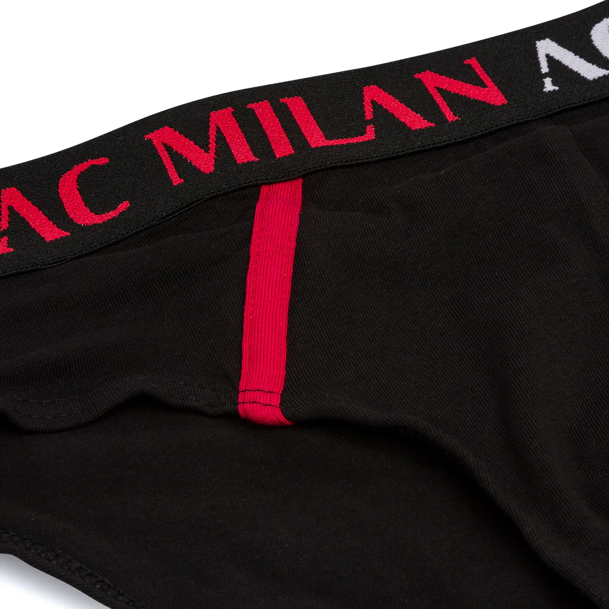 Slip neri da uomo con logo Milan - Image 3