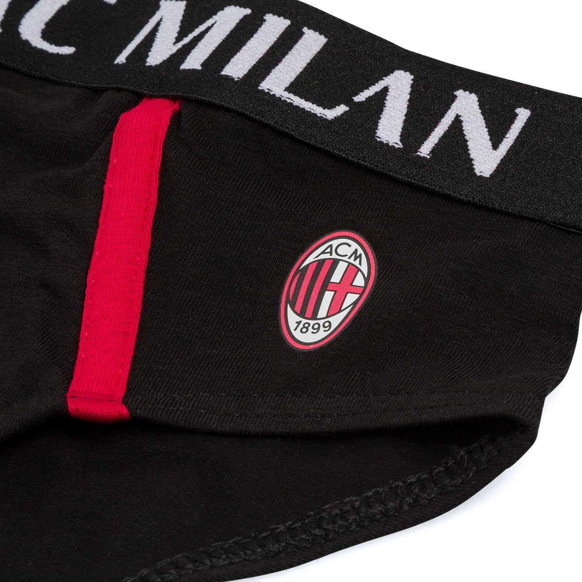 Slip neri da uomo con logo Milan - Image 4