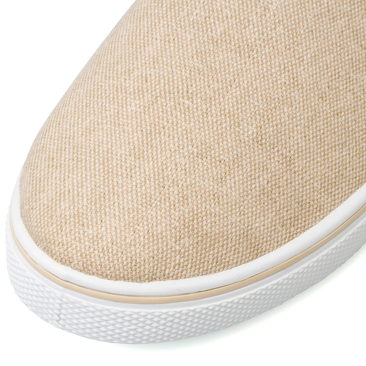 Mocassini Slip-on beige da Uomo in tessuto Jog - Image 5