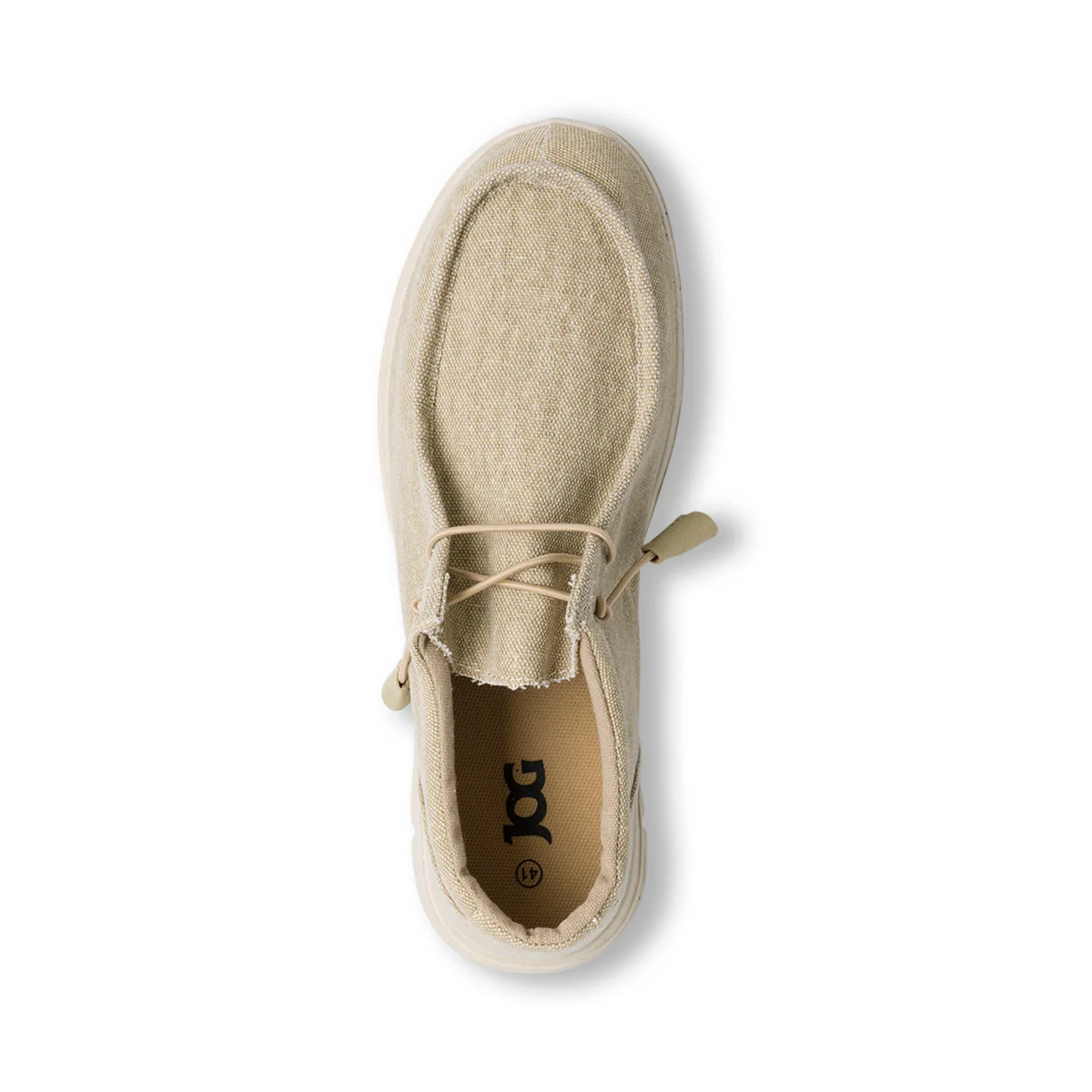 Mocassini Slip-on beige in tessuto da Uomo Jog - Image 4