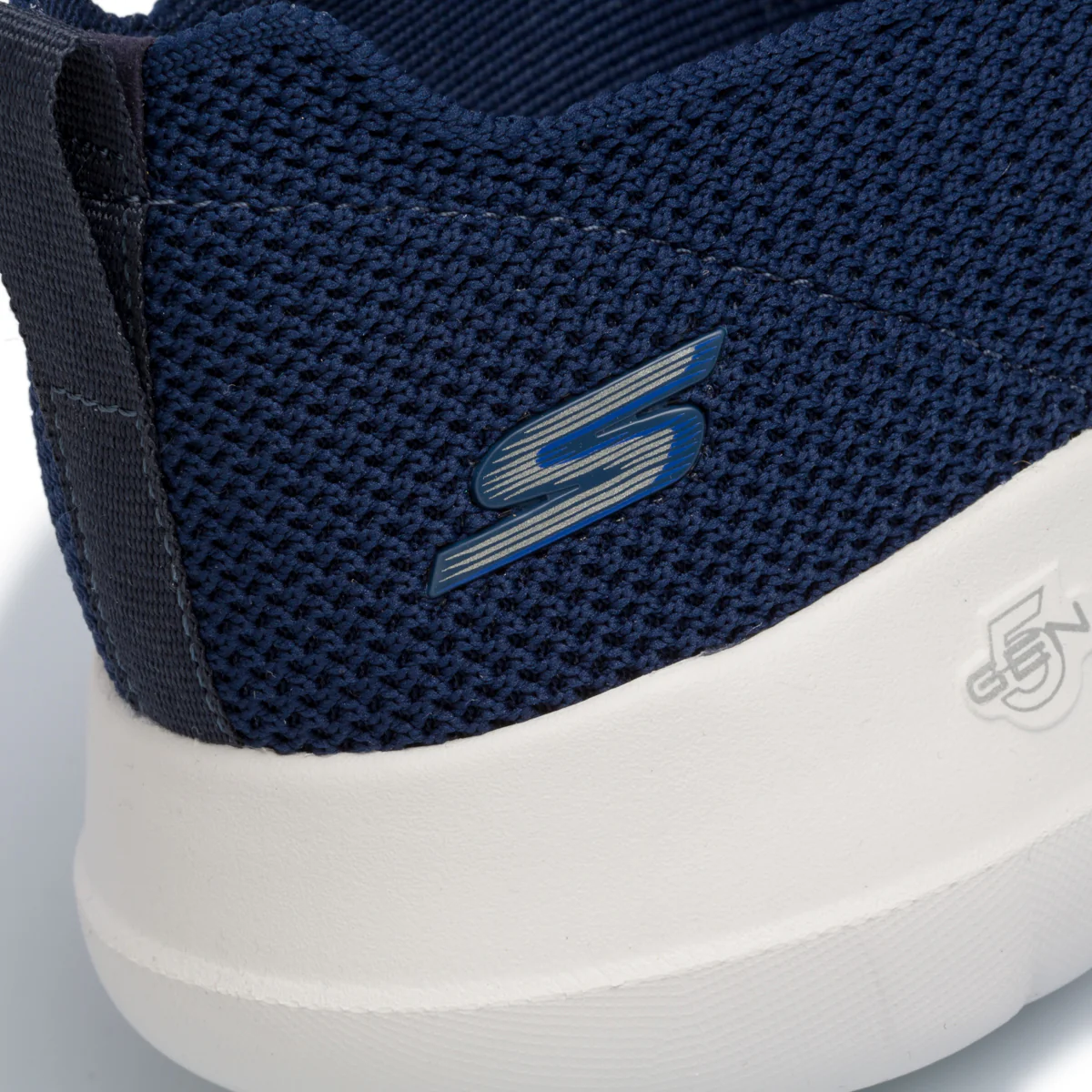 Slip-on blu navy in tessuto con logo laterale Skechers Go Walk Max - Image 7