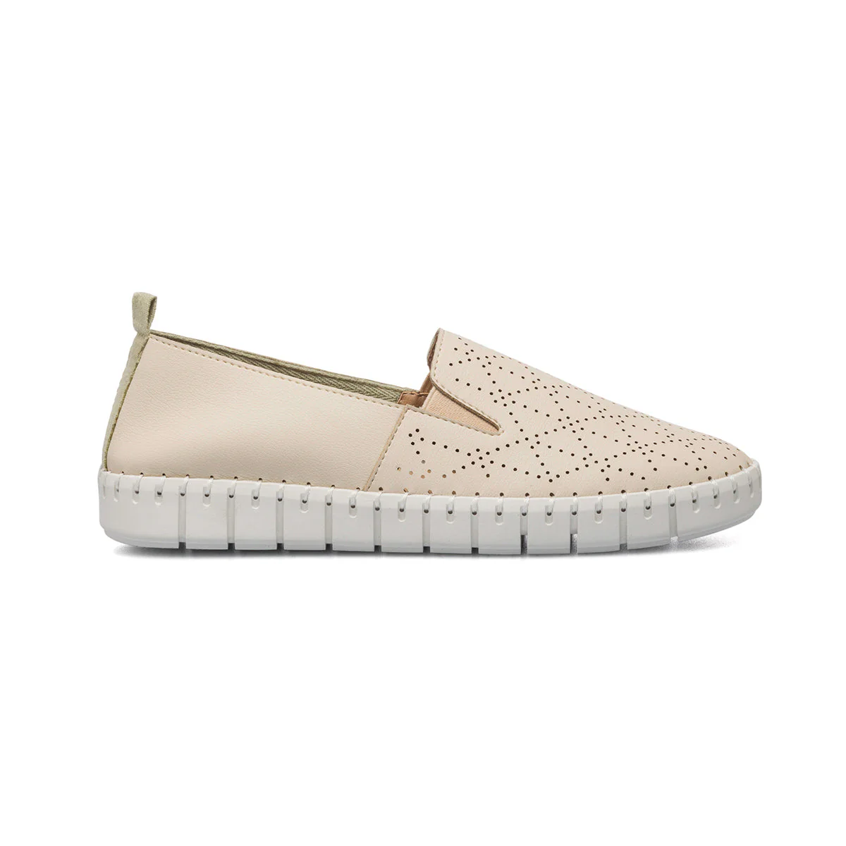 Slip-on comfort beige con dettagli traforati P Soft